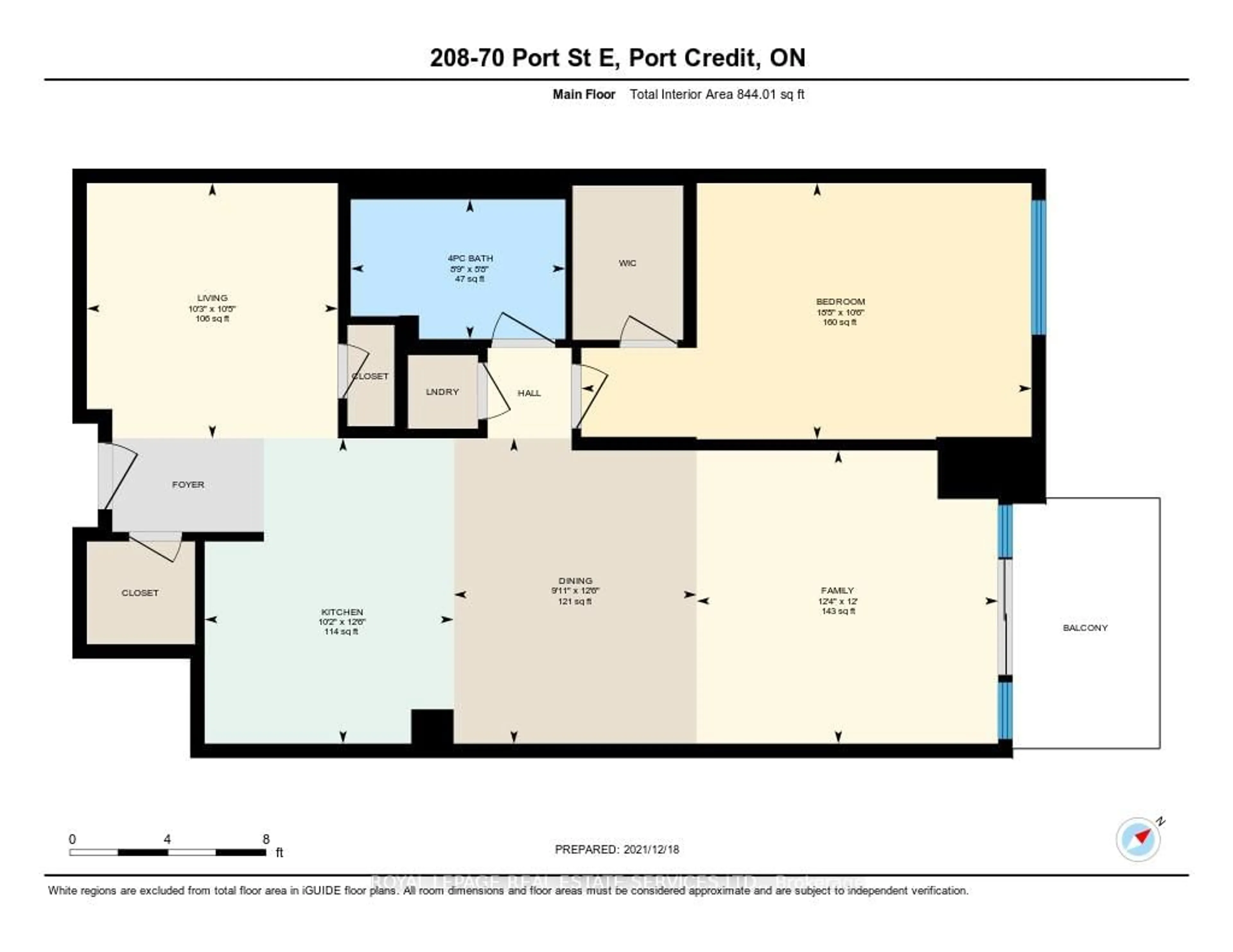 Floor plan for 70 Port St #208, Mississauga Ontario L5G 4V8