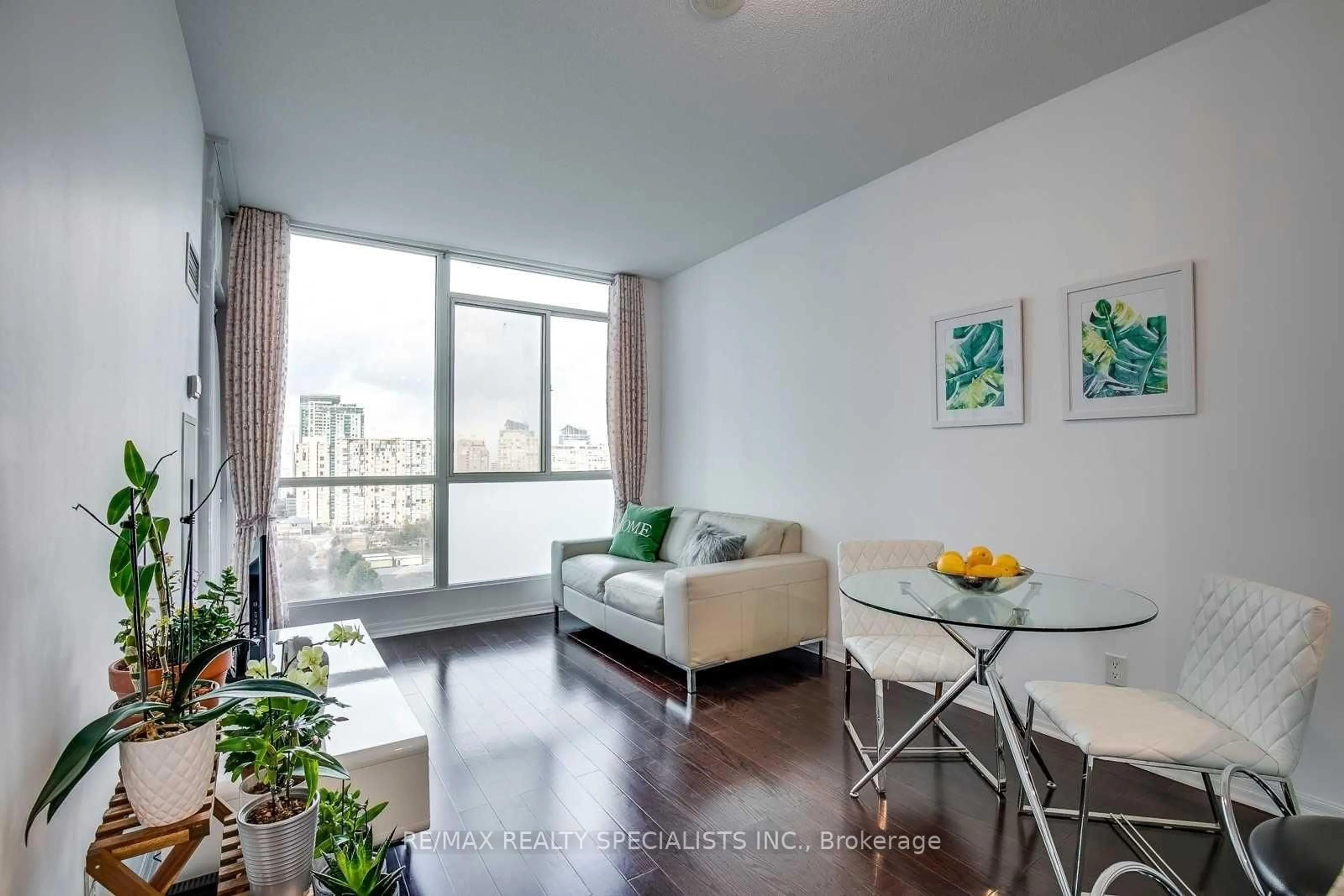 Living room with furniture, unknown for 225 Webb Dr #1406, Mississauga Ontario L5B 4P2