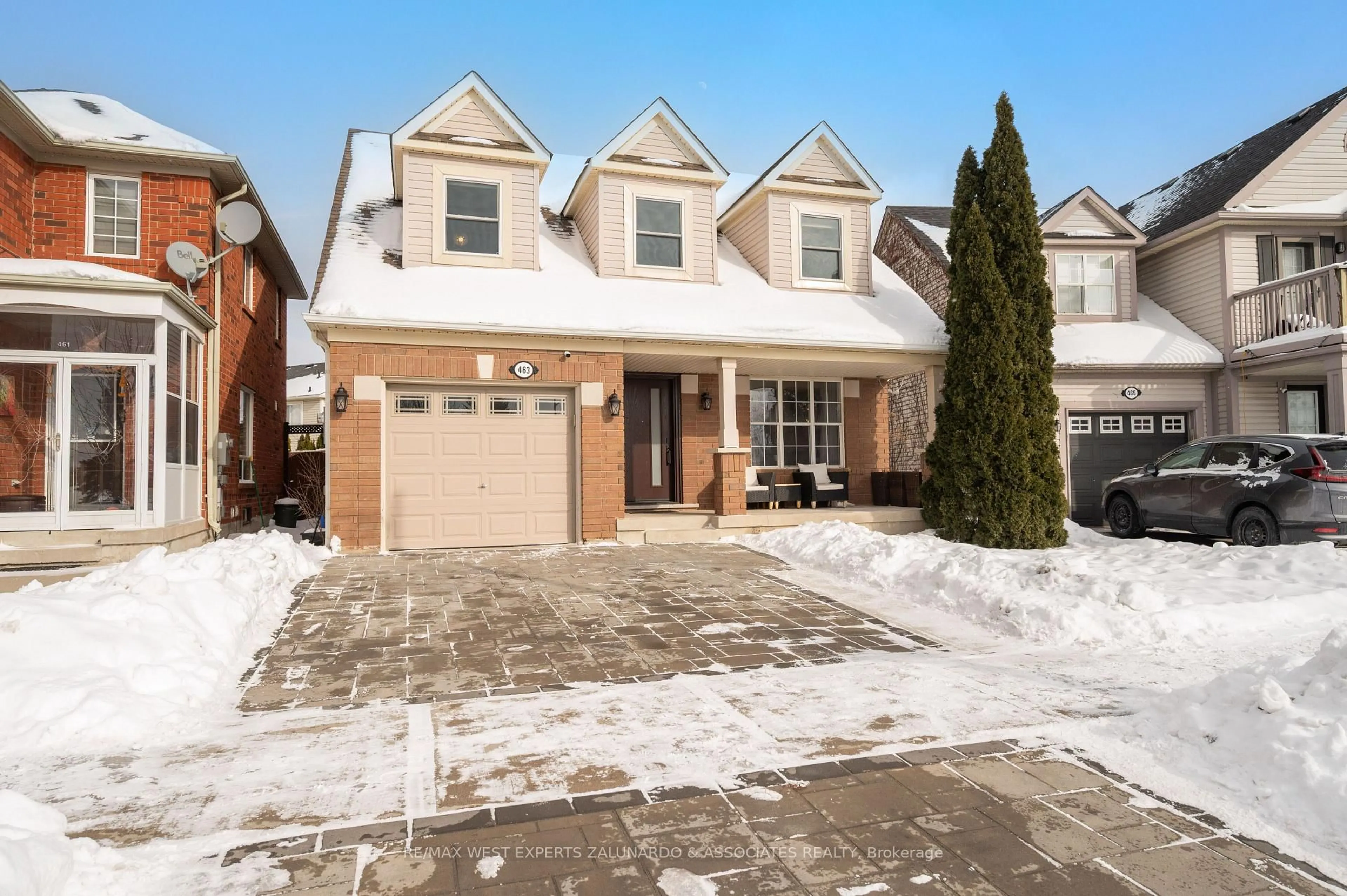 Home with brick exterior material, street for 463 Trudeau Dr, Milton Ontario L9T 5K8
