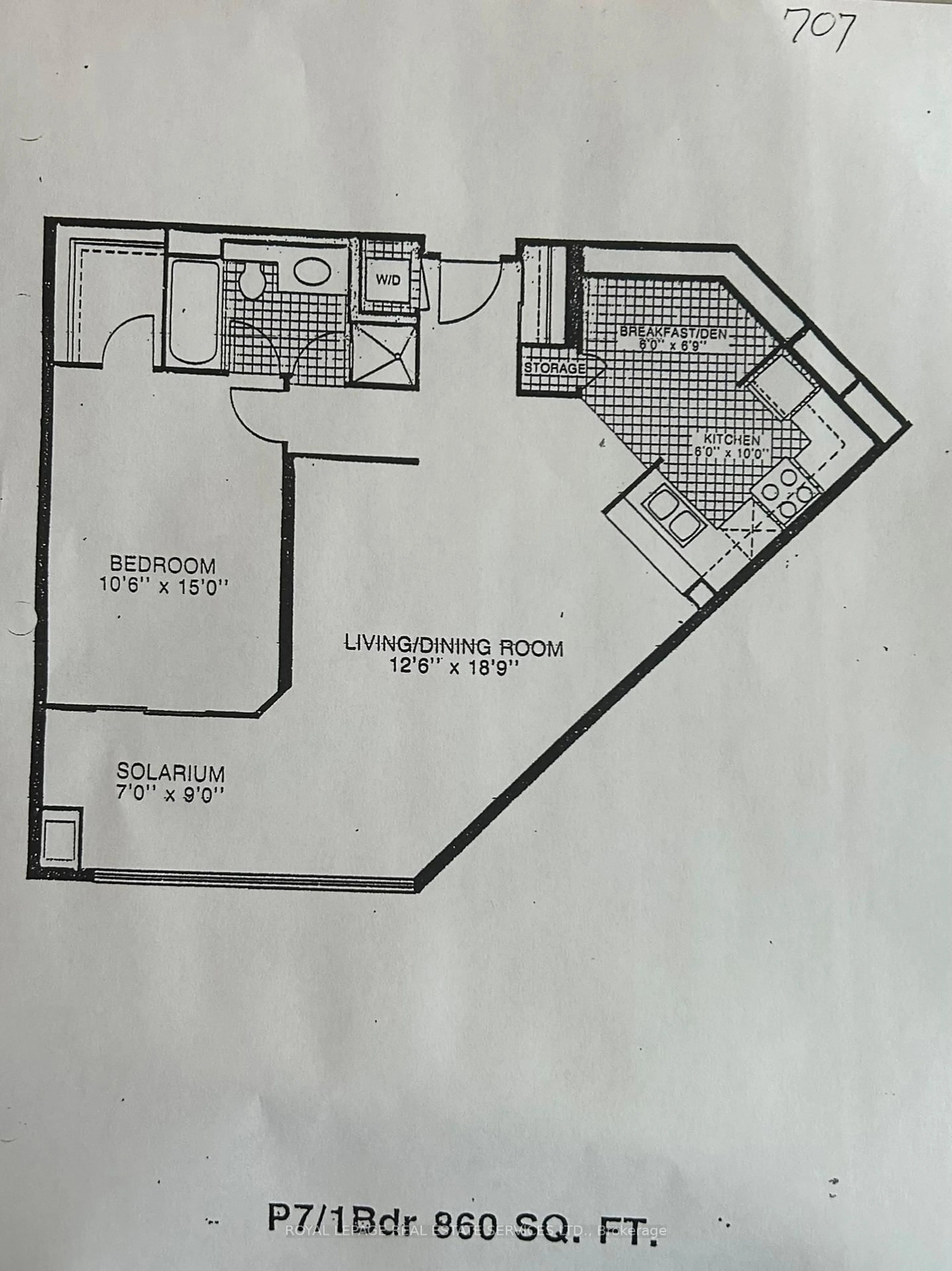 Floor plan for 2267 Lake Shore Blvd #707, Toronto Ontario M8V 3X2