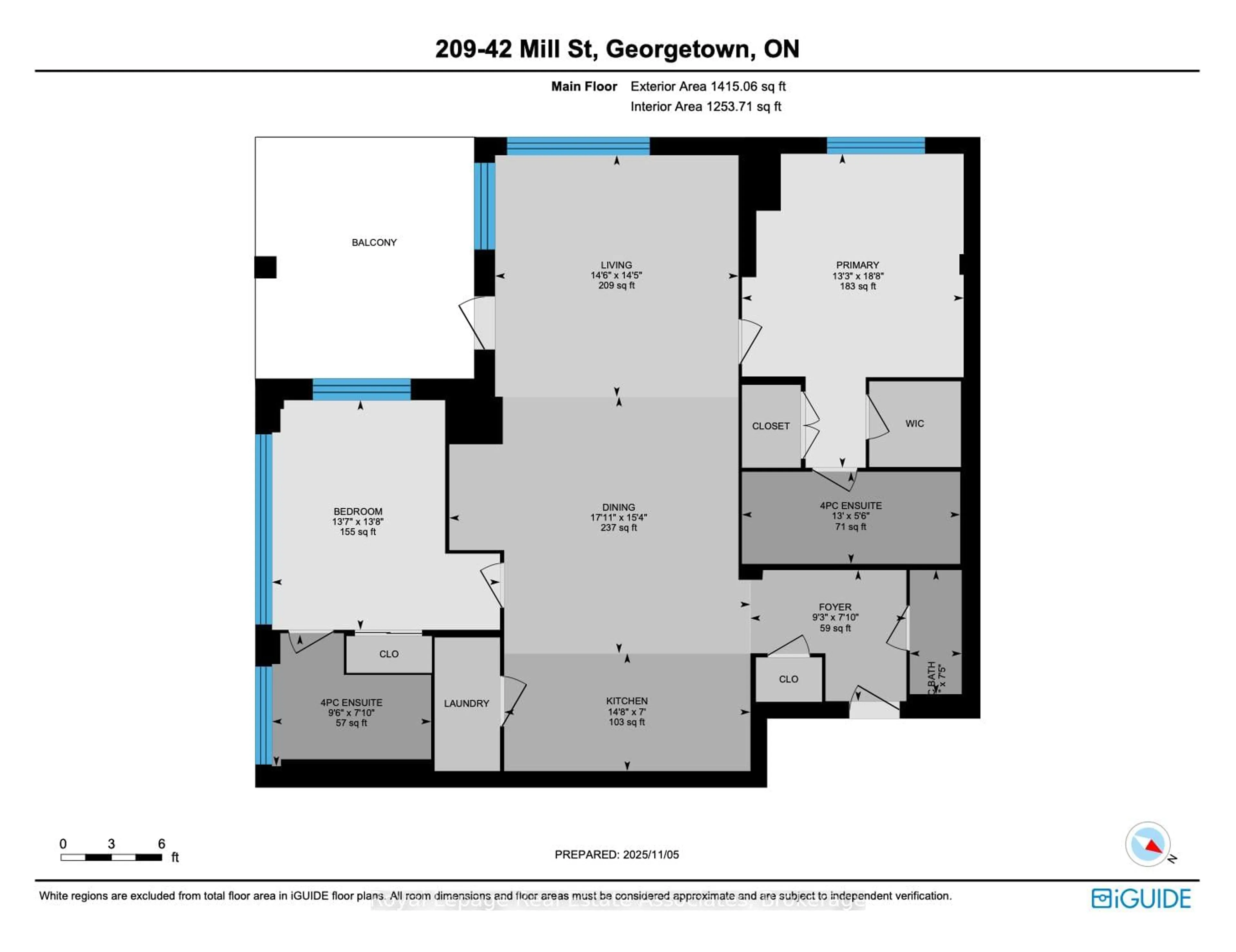 Floor plan for 42 Mill St #209, Halton Hills Ontario L7G 2H7