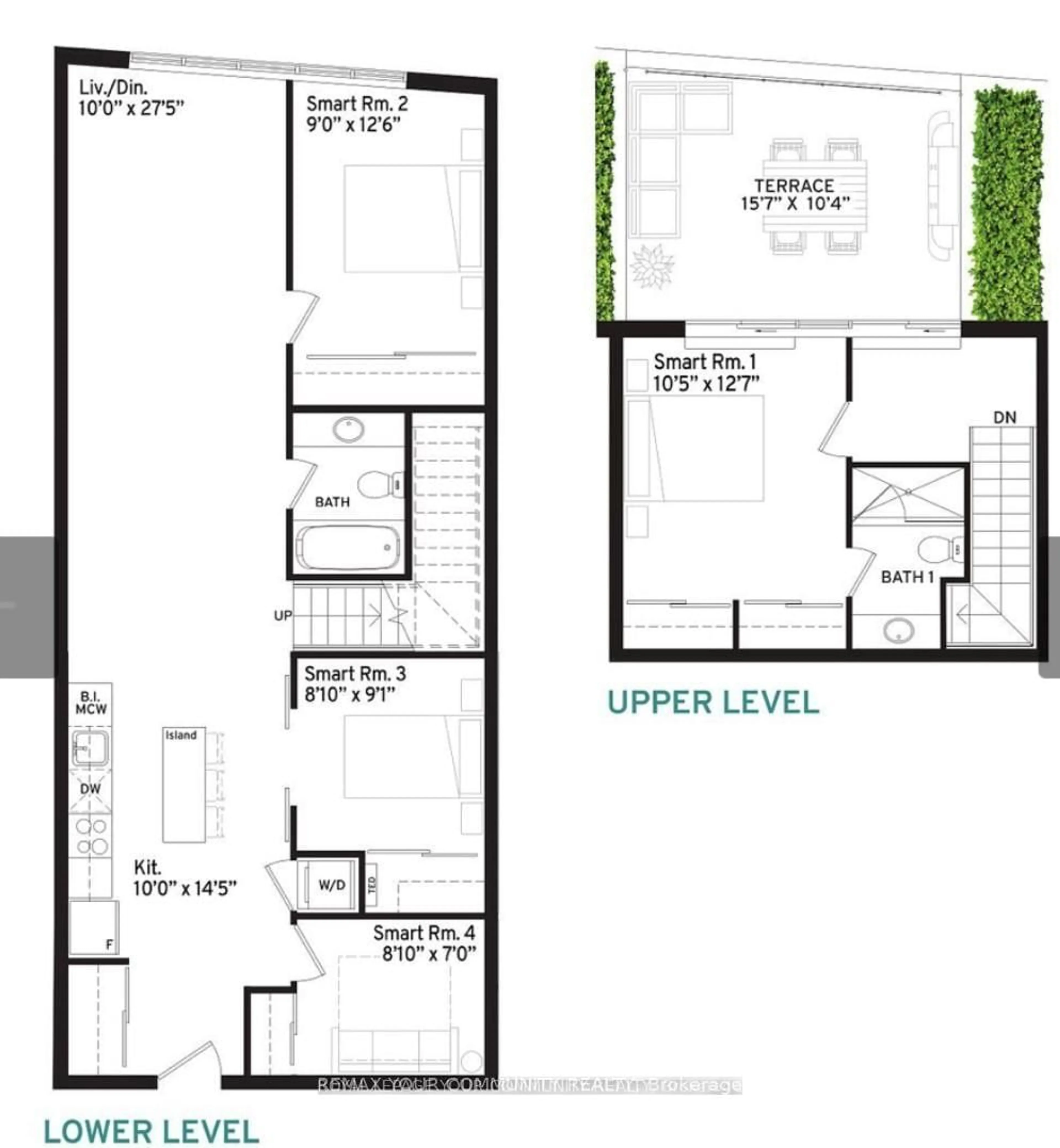 Floor plan for 2433 Dufferin St #811, Toronto Ontario M6E 0B4
