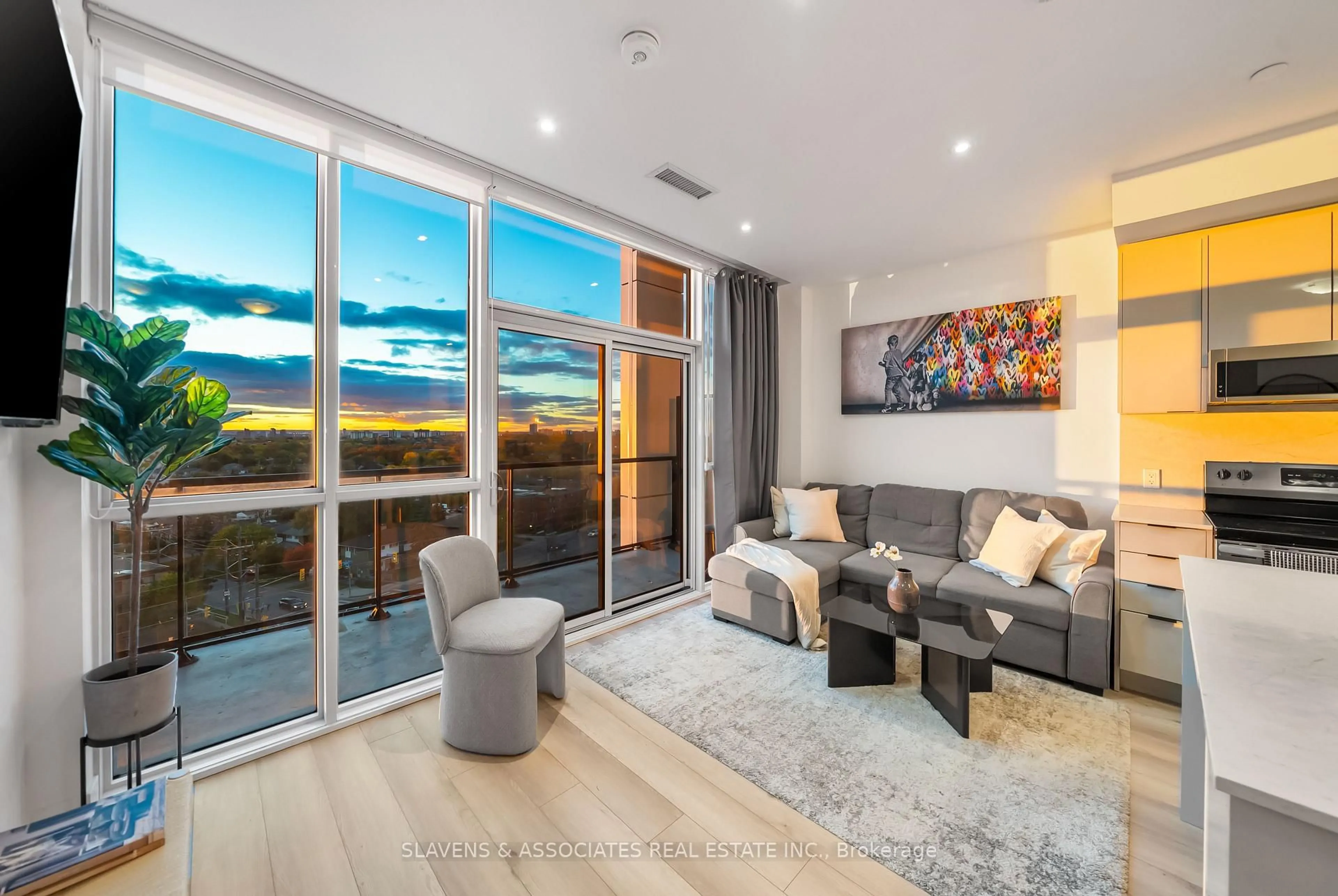 Living room with furniture, unknown for 60 George Butchart Dr #720, Toronto Ontario M3K 0E1