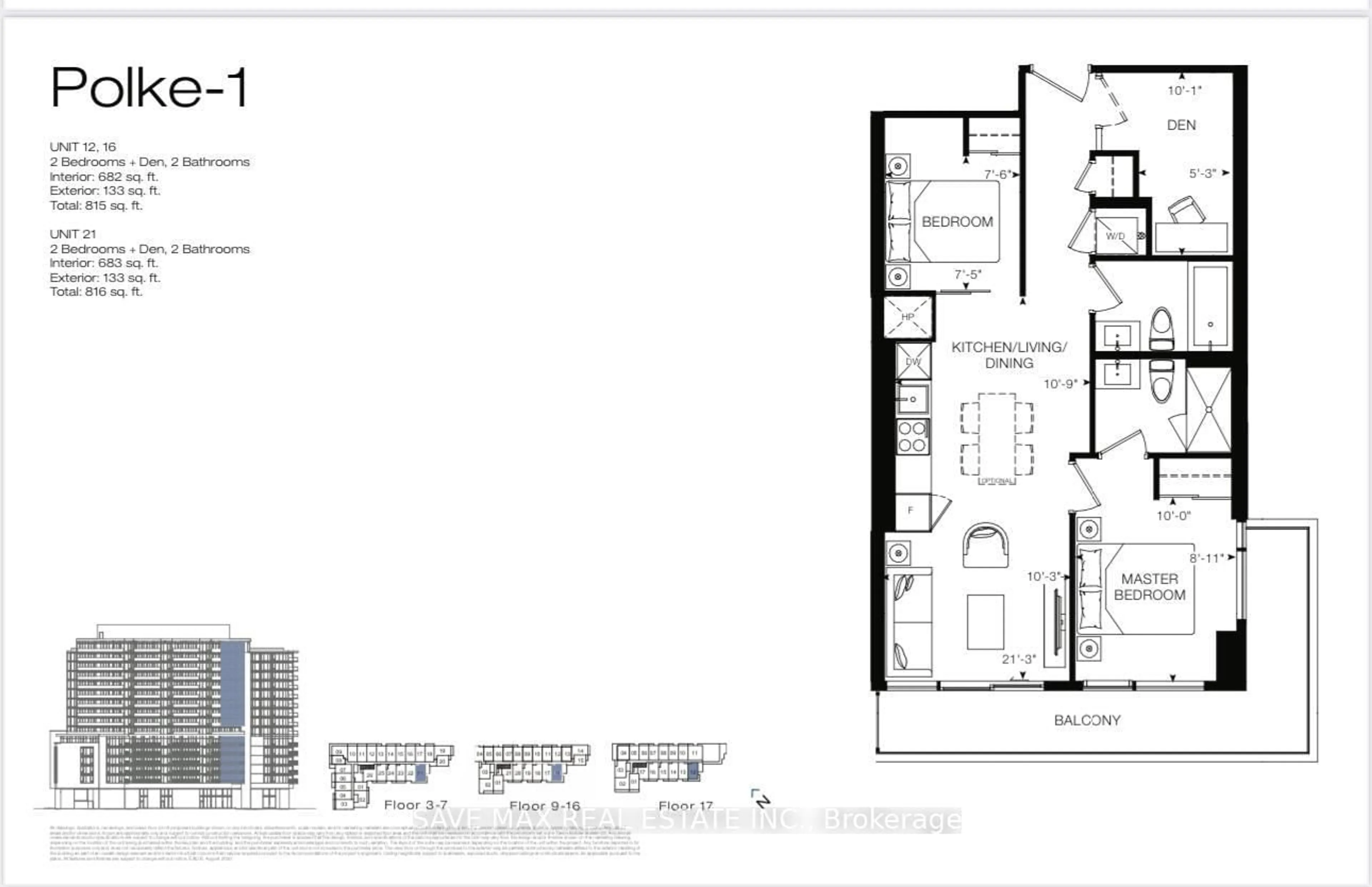 Floor plan for 86 Dundas St #916, Mississauga Ontario L5A 1W4