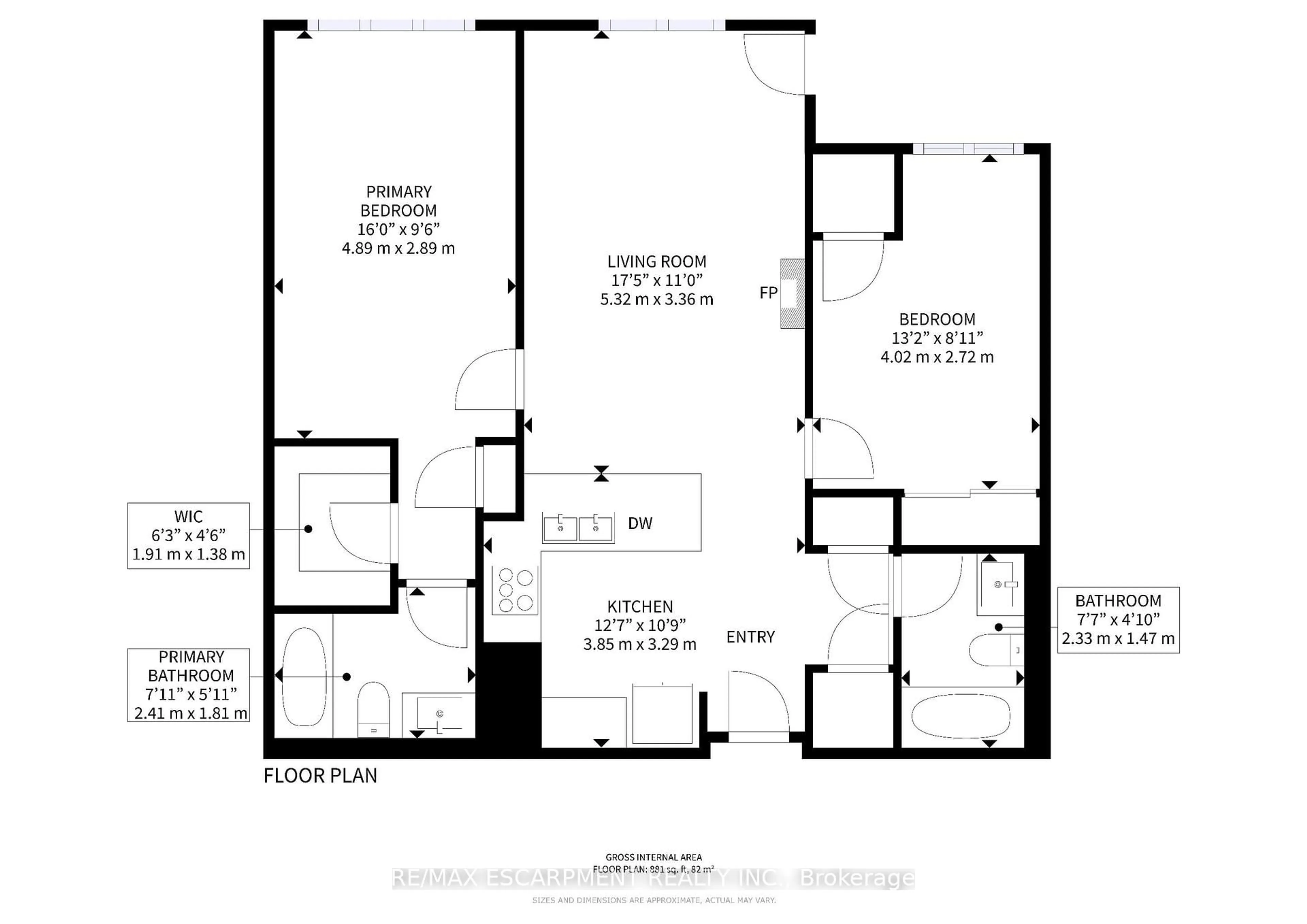 Floor plan for 3060 Rotary Way #103, Burlington Ontario L7M 0G9