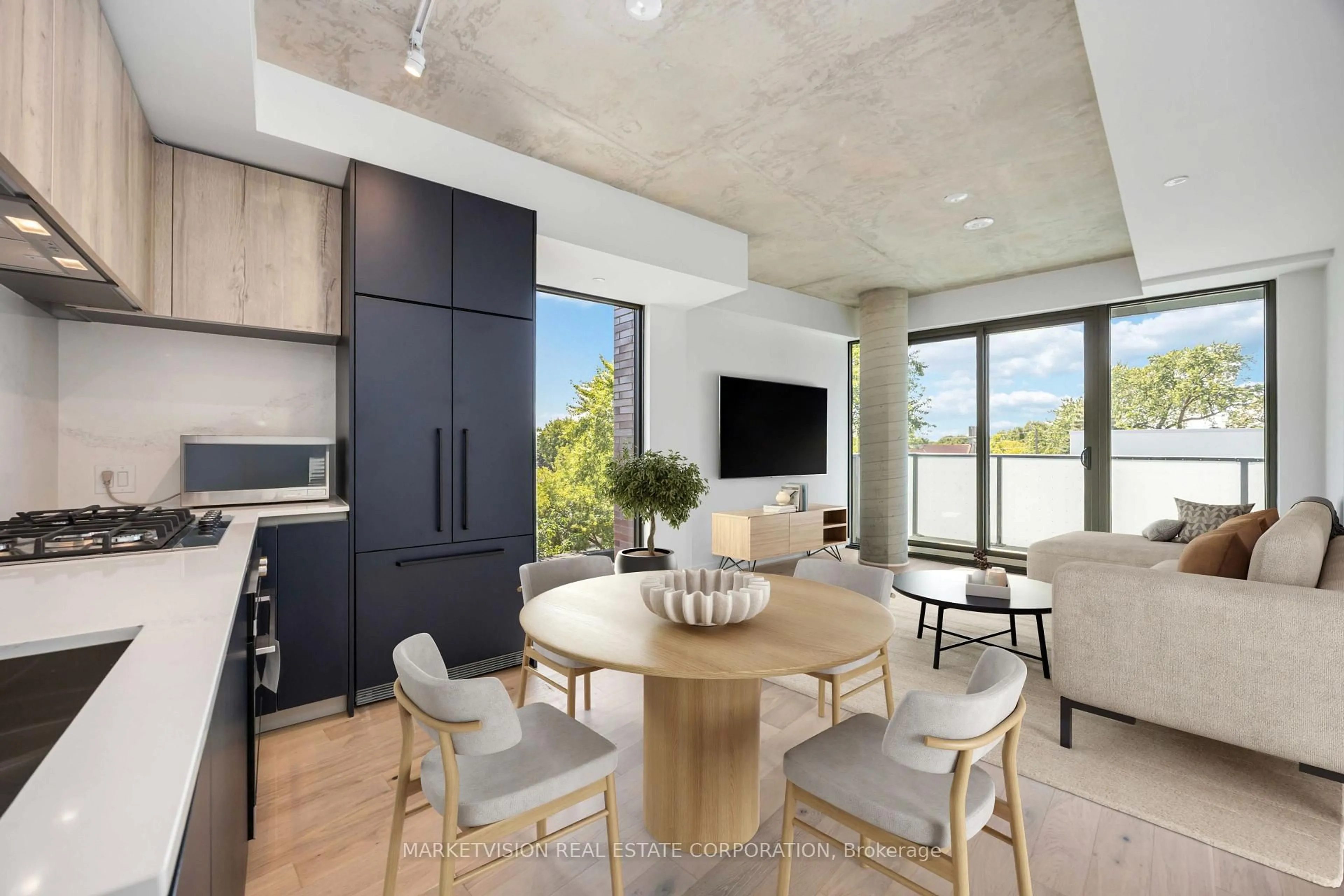 Open concept kitchen, unknown for 2625 Dundas St #417, Toronto Ontario M6P 1X9