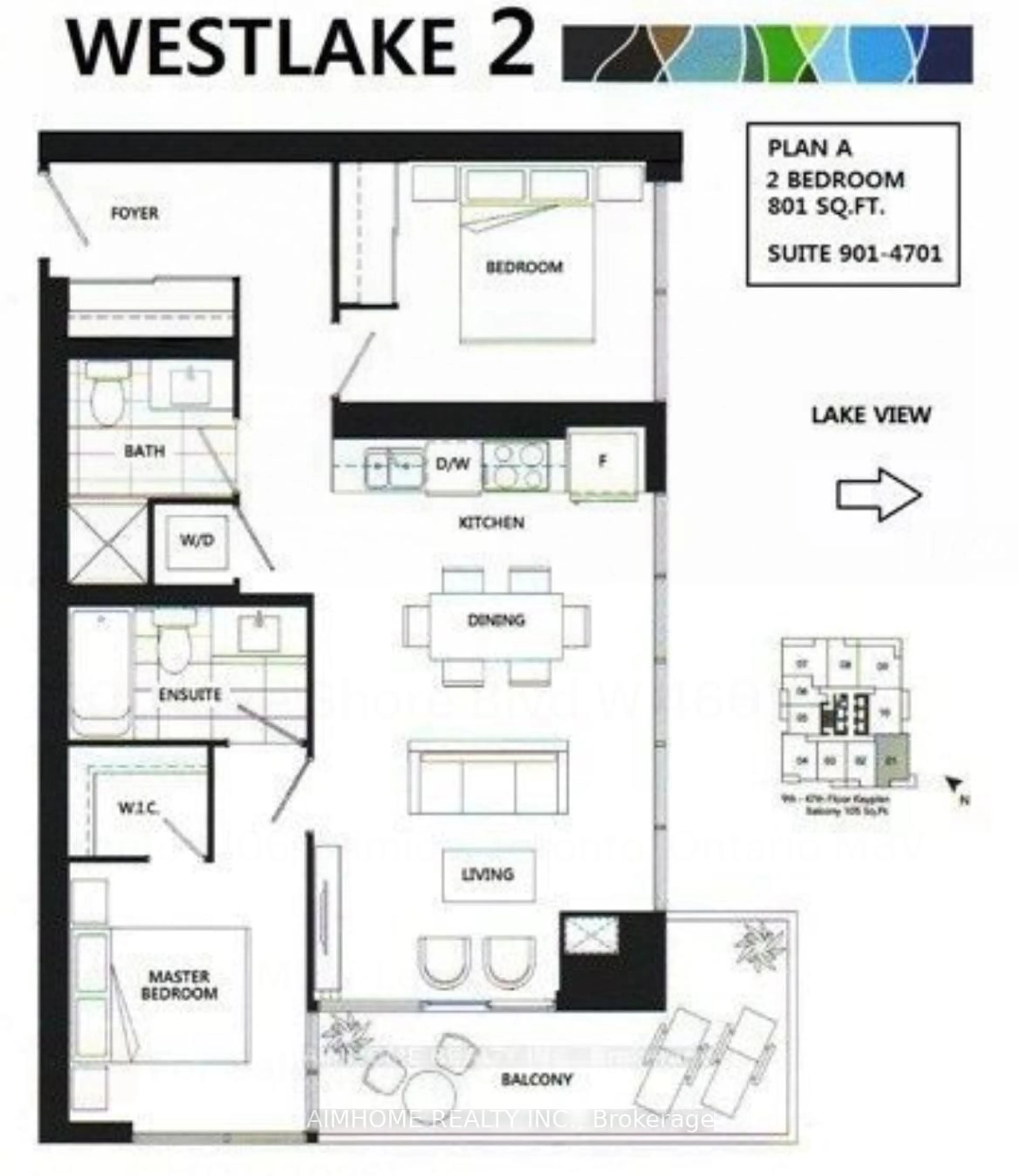 Floor plan for 2200 lake shore Blvd #4601, Toronto Ontario M8V 1A4