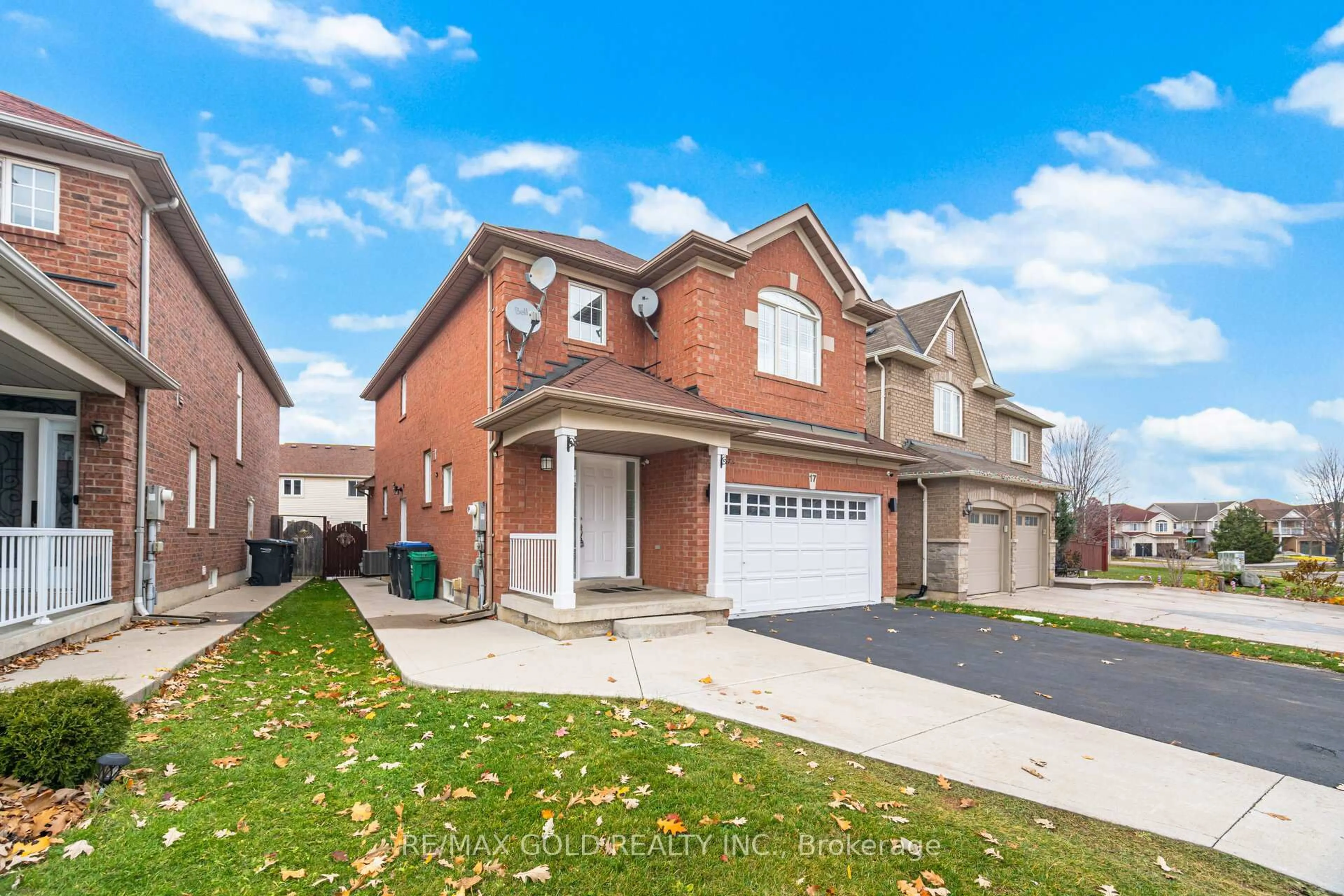 Home with brick exterior material, street for 17 Binder Twine Tr, Brampton Ontario L6X 4R2