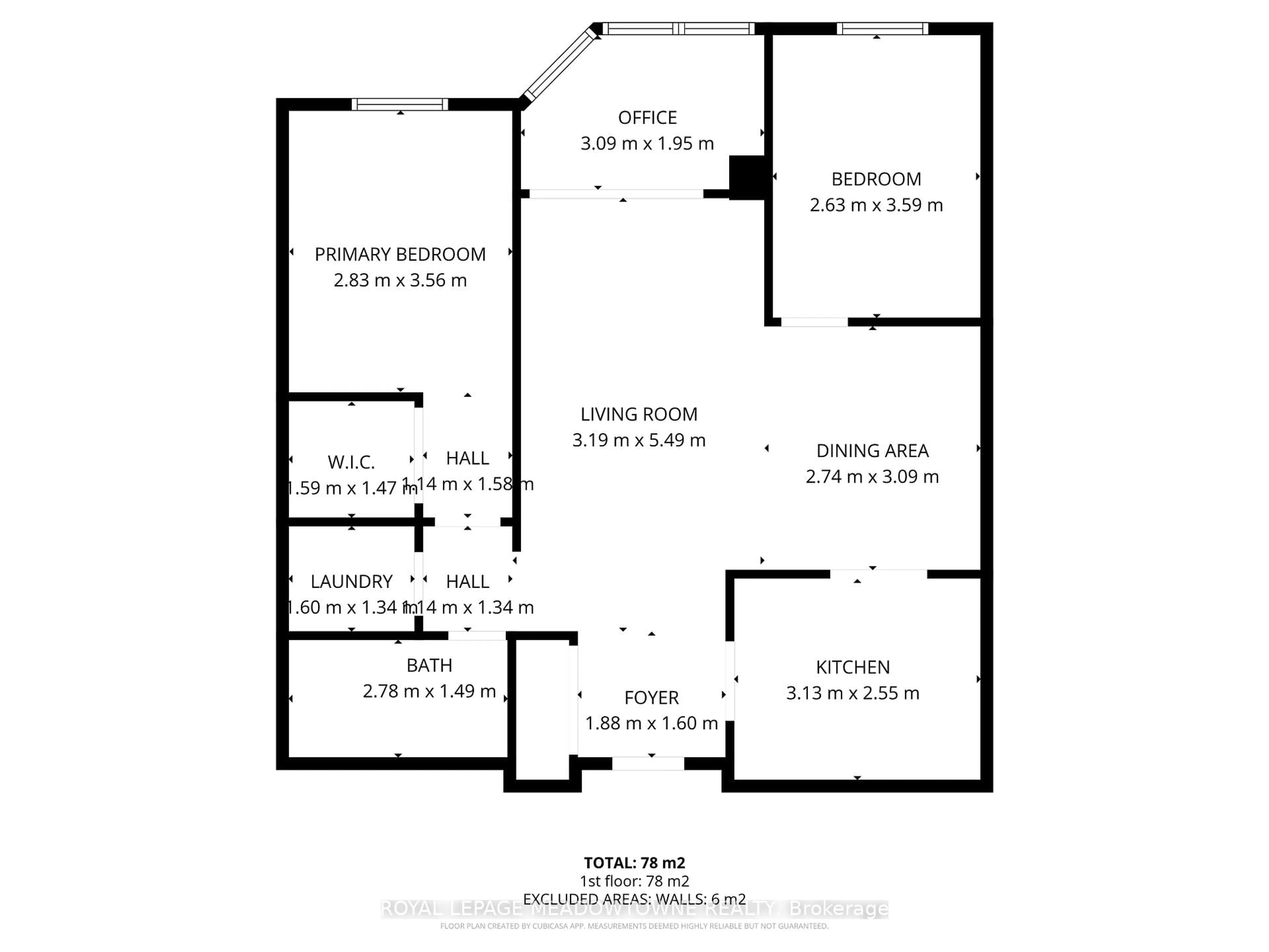 Floor plan for 135 Hillcrest Ave #2015, Mississauga Ontario L5B 4B1