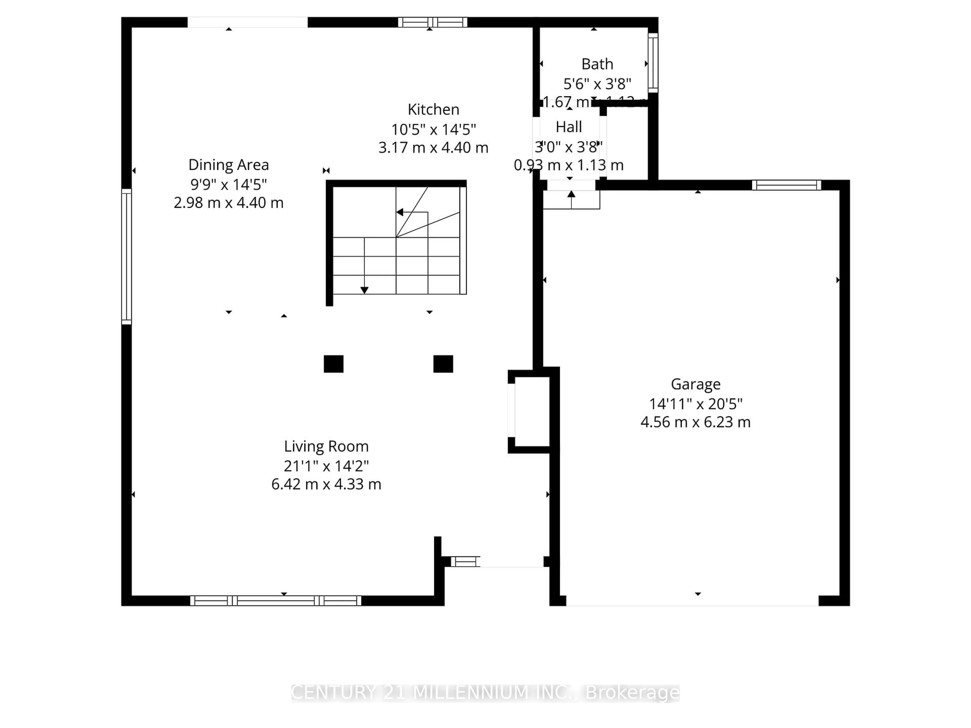 Floor plan for 58 Ridgehill Dr, Brampton Ontario L6Y 2C6