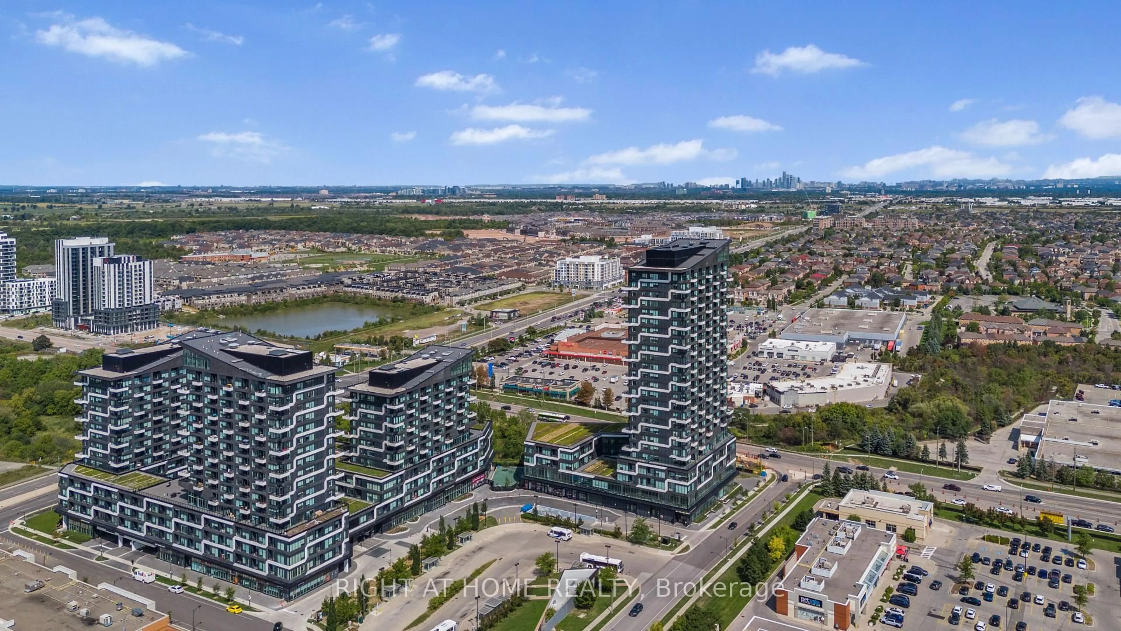 A pic from outside/outdoor area/front of a property/back of a property/a pic from drone, city buildings view from balcony for 297 Oak Walk Dr #906, Oakville Ontario L6H 6Z3