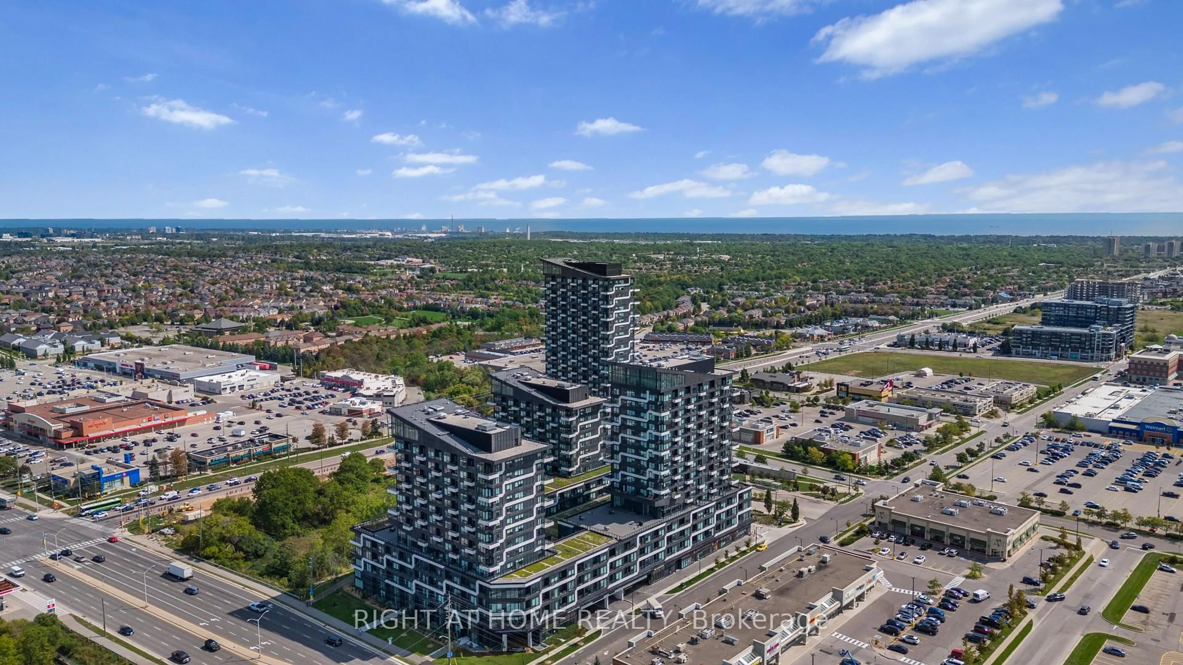 A pic from outside/outdoor area/front of a property/back of a property/a pic from drone, city buildings view from balcony for 297 Oak Walk Dr #906, Oakville Ontario L6H 6Z3