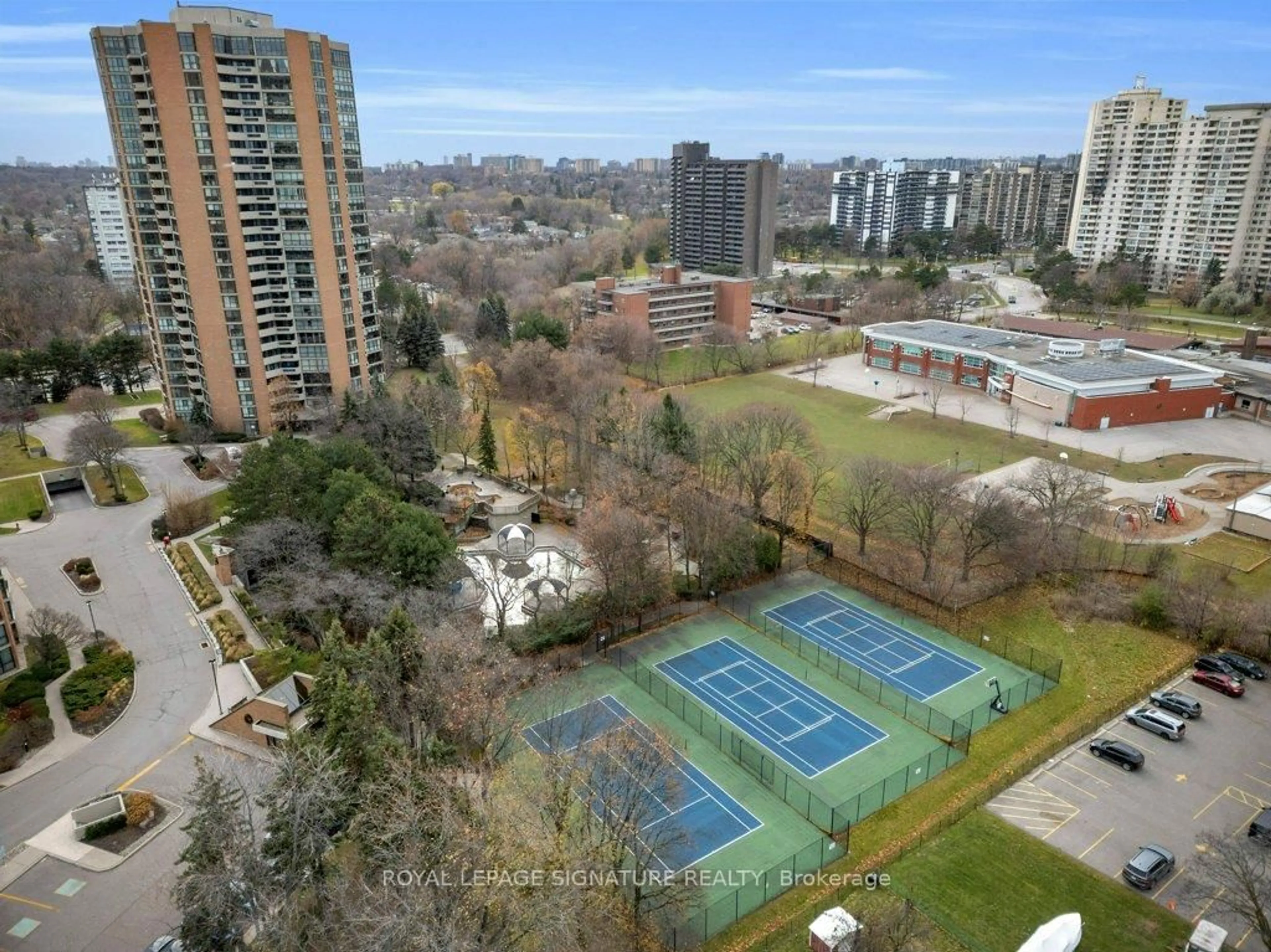A pic from outside/outdoor area/front of a property/back of a property/a pic from drone, city buildings view from balcony for 2000 Islington Ave #2511, Toronto Ontario M9P 3S7