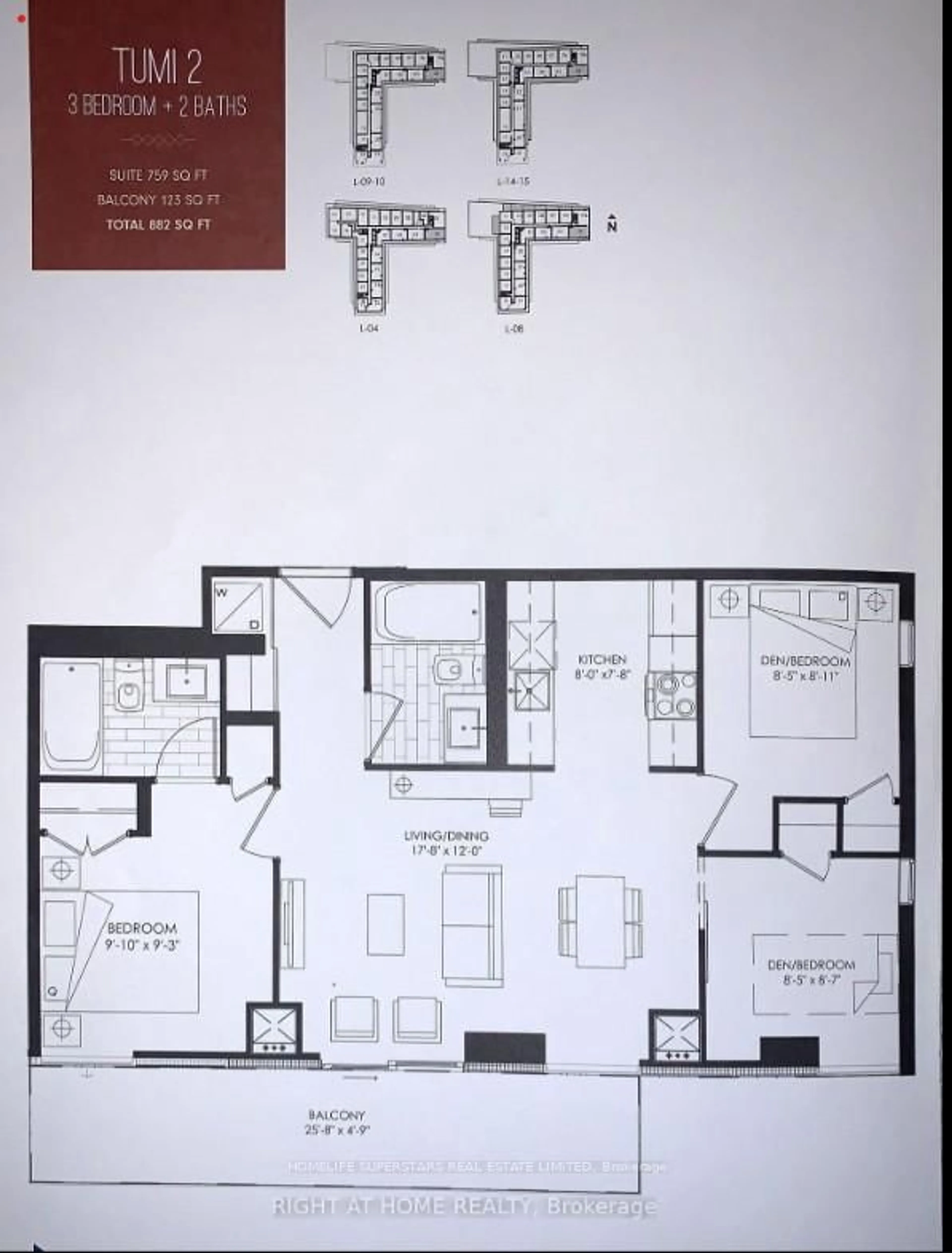 Floor plan for 160 Flemington Rd #1004, Toronto Ontario M6A 1N6