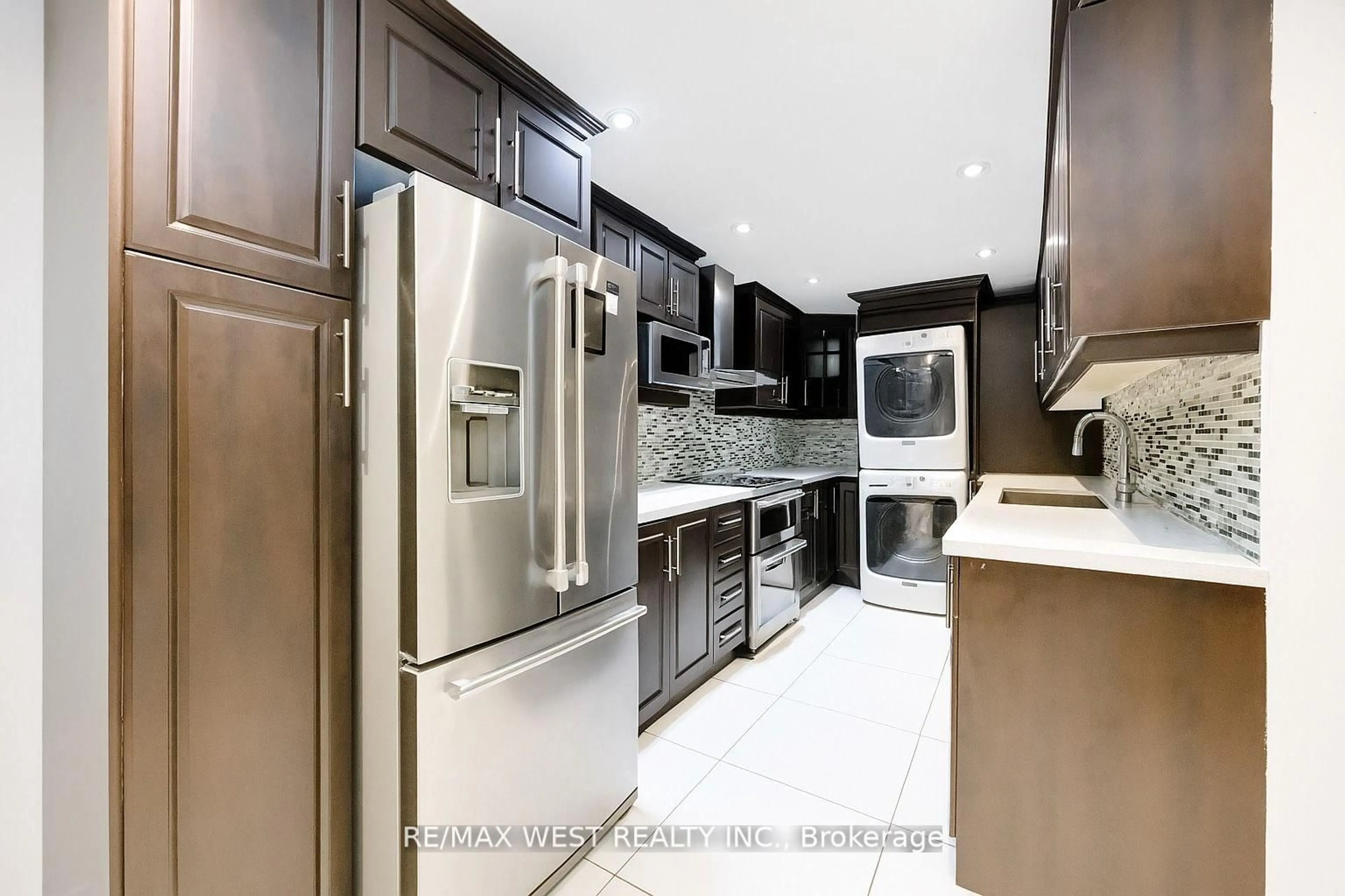 Contemporary kitchen, ceramic/tile floor for 370 Dixon Rd #1416, Toronto Ontario M9R 1T2