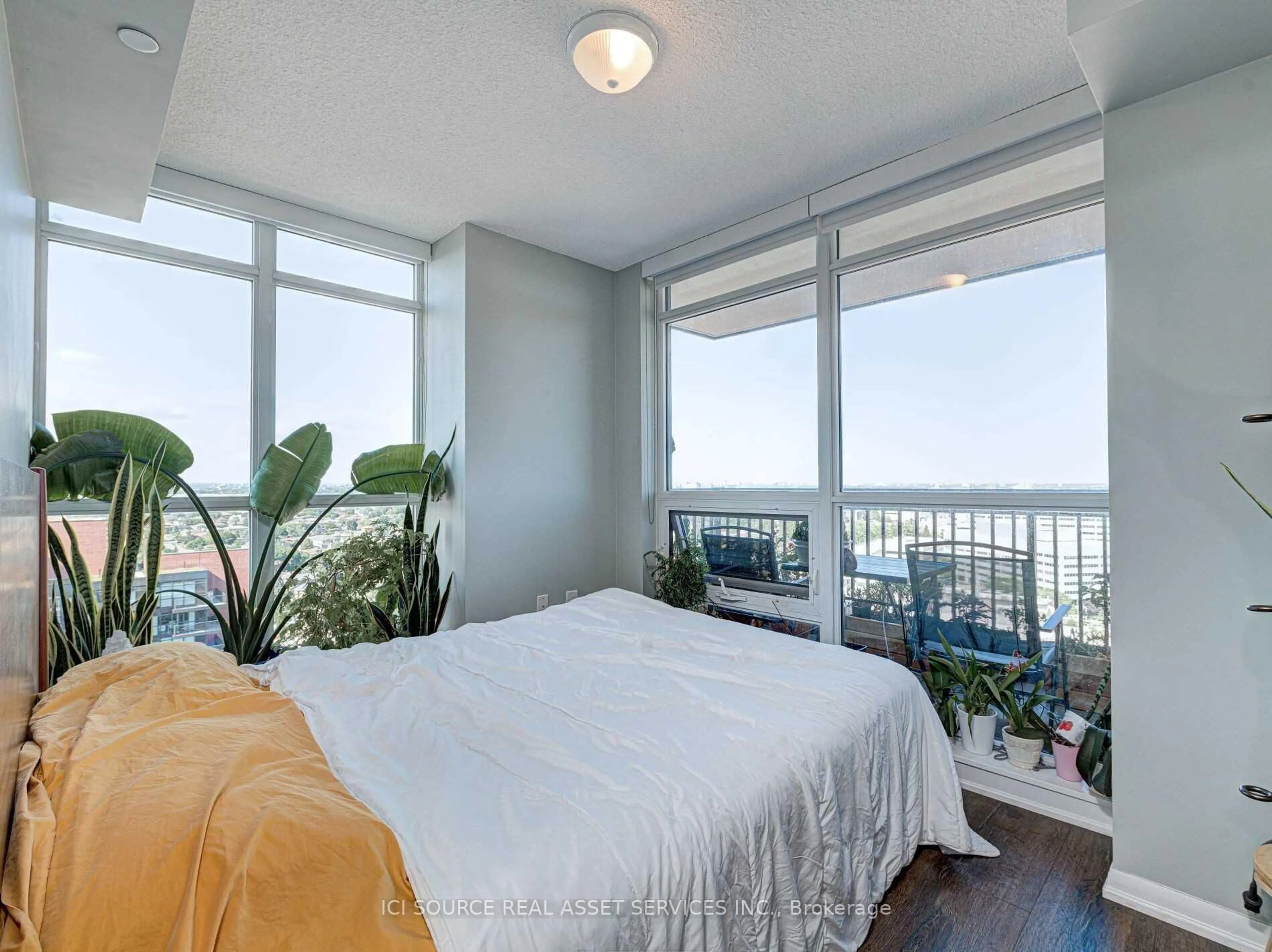 Bedroom with bed, unknown for 830 Lawrence Ave #1904, Toronto Ontario M6A 0B6