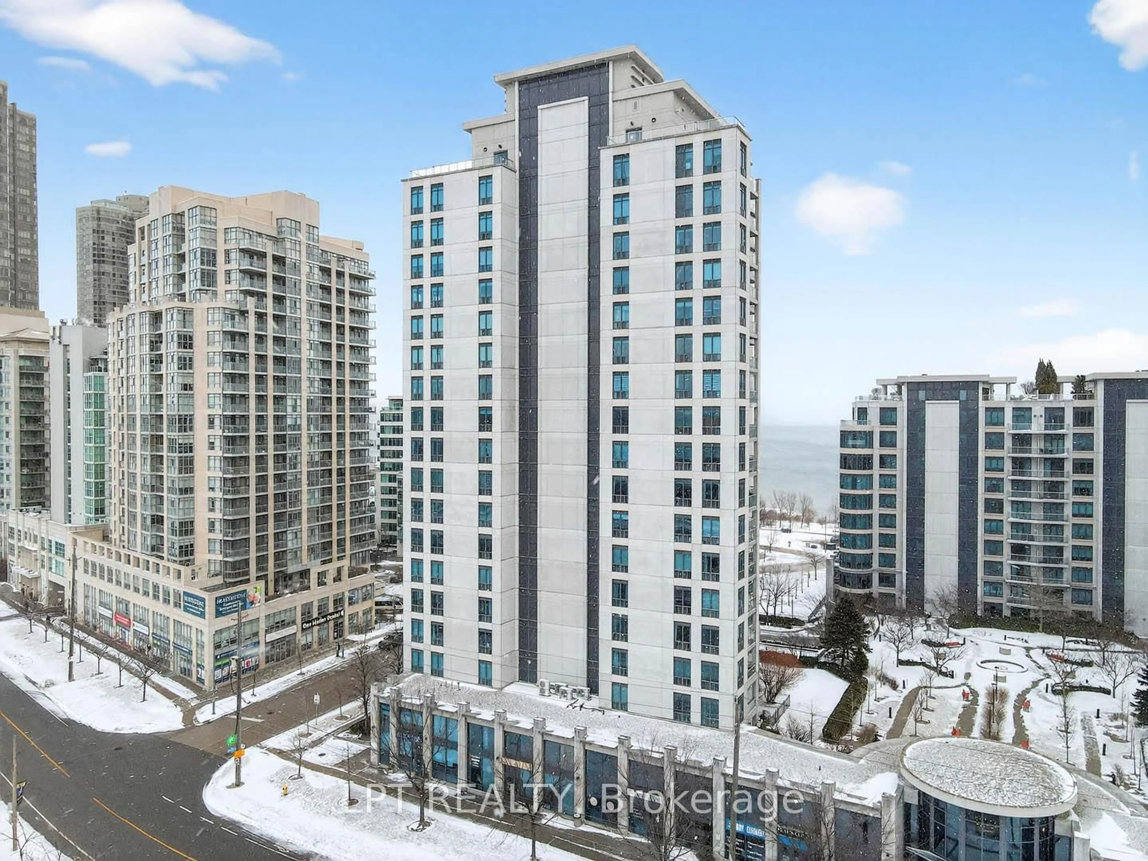A pic from outside/outdoor area/front of a property/back of a property/a pic from drone, city buildings view from balcony for 2083 Lake Shore Blvd #812, Toronto Ontario M8V 4G2