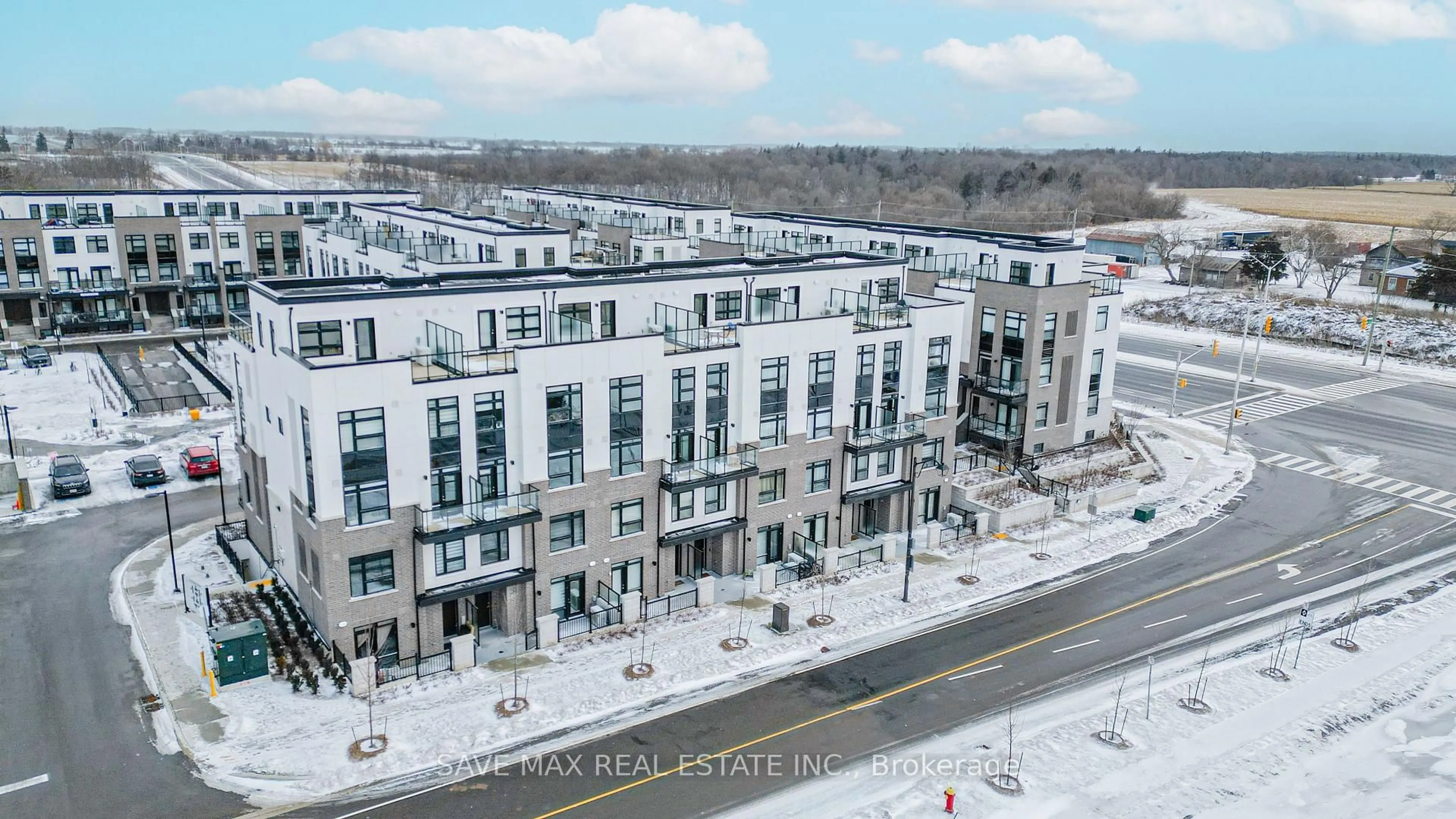 A pic from outside/outdoor area/front of a property/back of a property/a pic from drone, city buildings view from balcony for 1589 Rose Way #105, Milton Ontario L9E 0J2