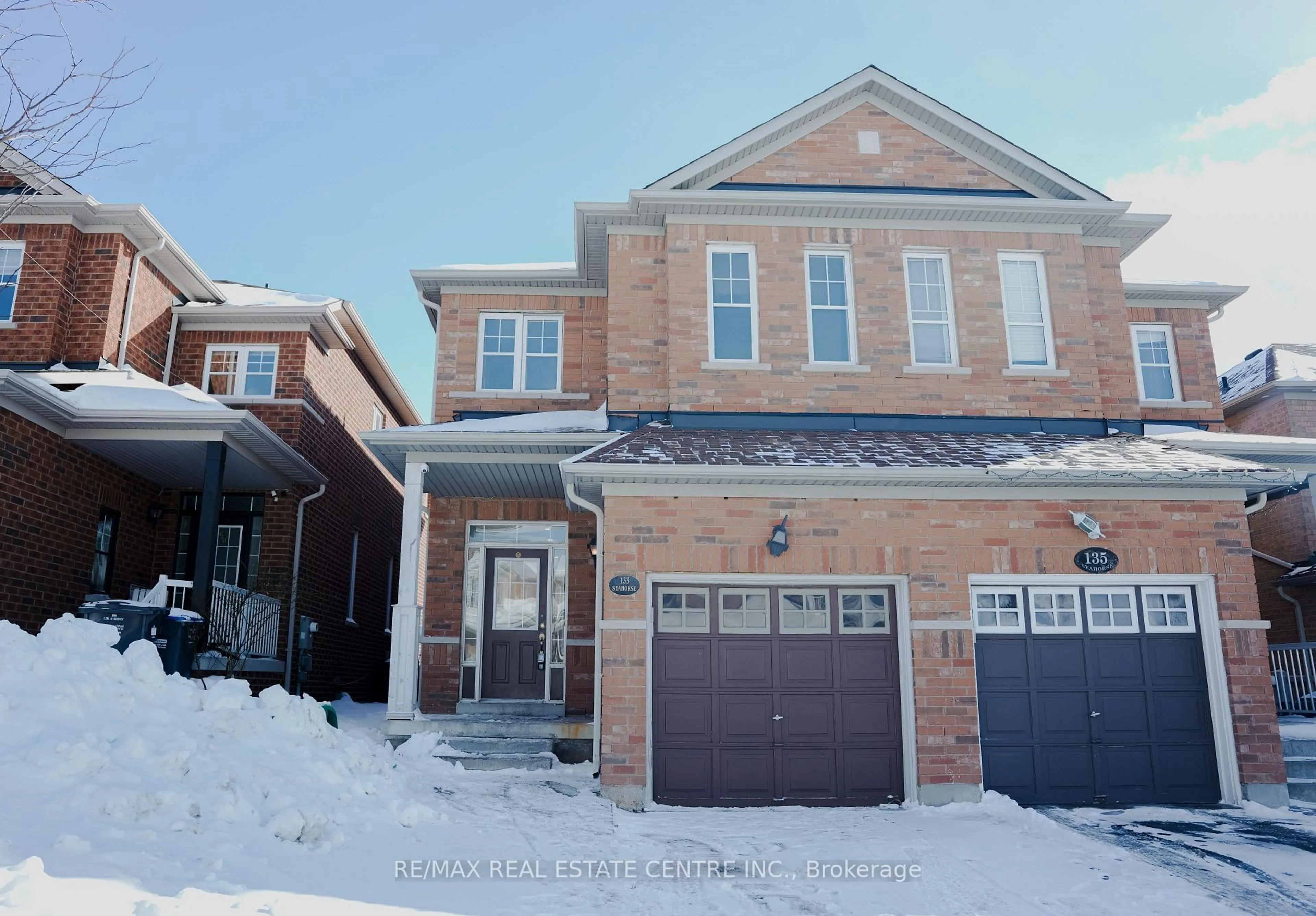 Home with brick exterior material, street for 133 Seahorse Ave, Brampton Ontario L6V 4N5