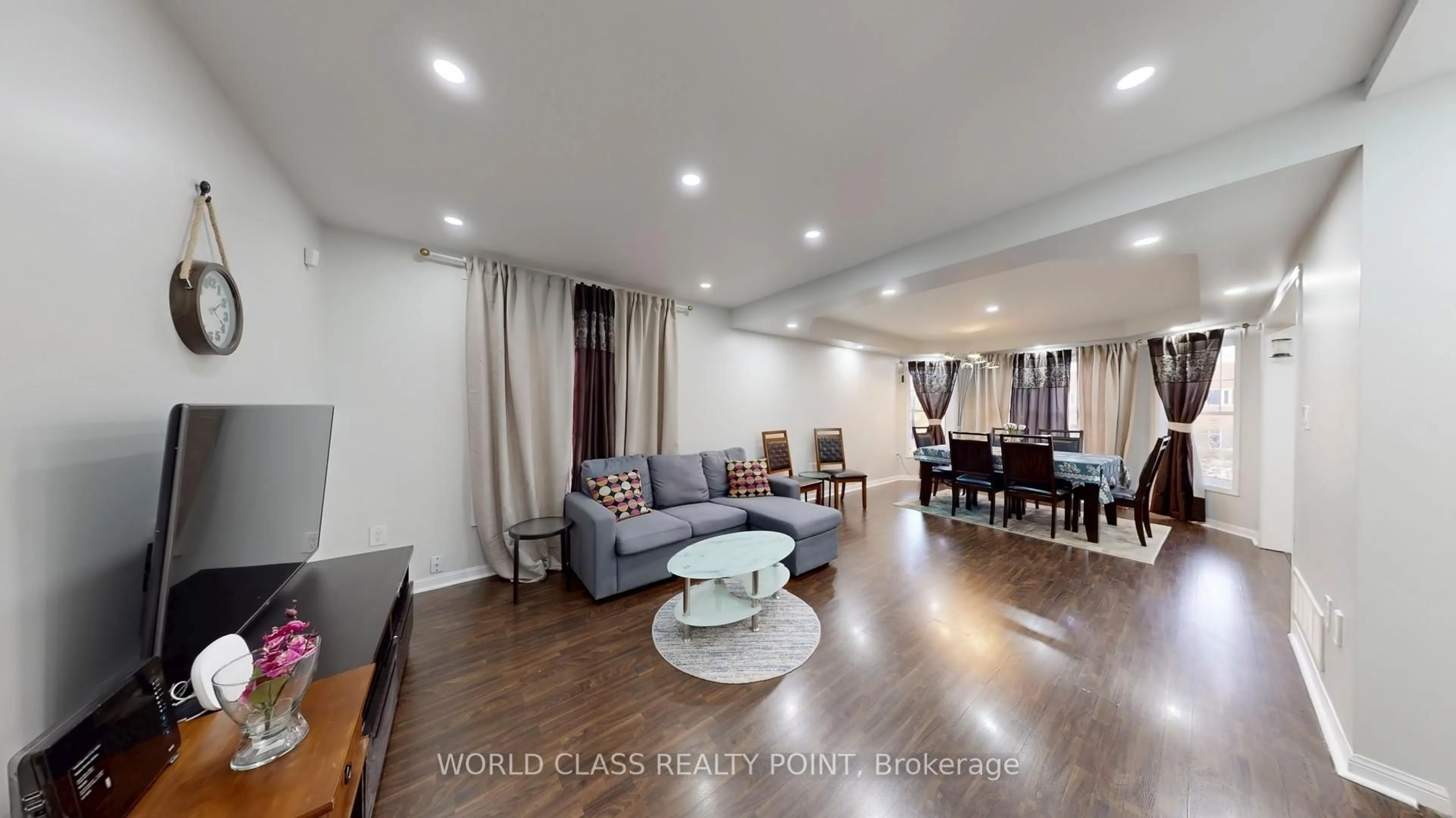 Living room with furniture, wood/laminate floor for 382 Pringle Ave, Milton Ontario L9T 7M4