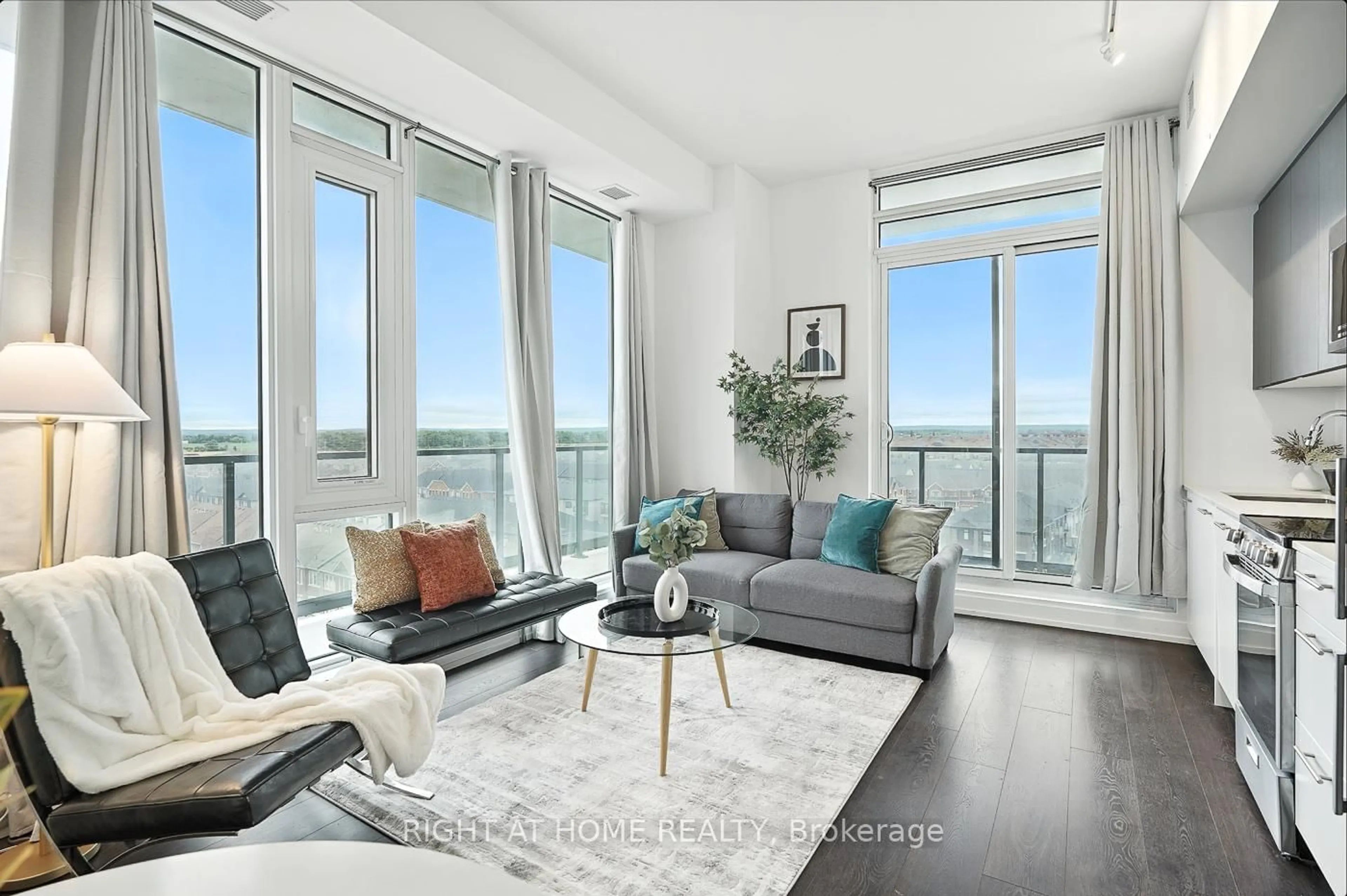 Living room with furniture, unknown for 215 Veterans Dr #803, Brampton Ontario L7A 4S6