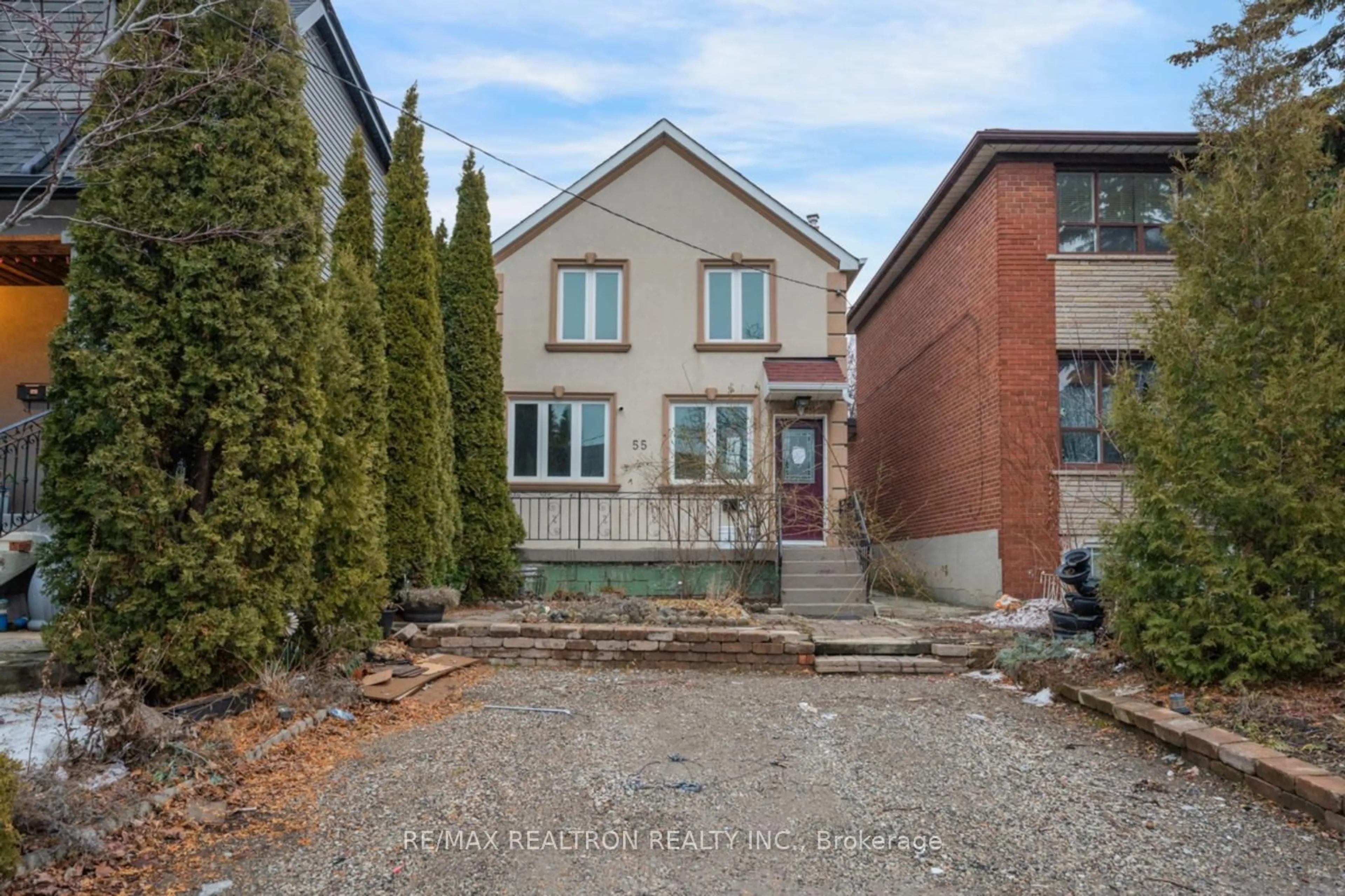 Home with brick exterior material, street for 55 Chambers Ave, Toronto Ontario M6N 3M1