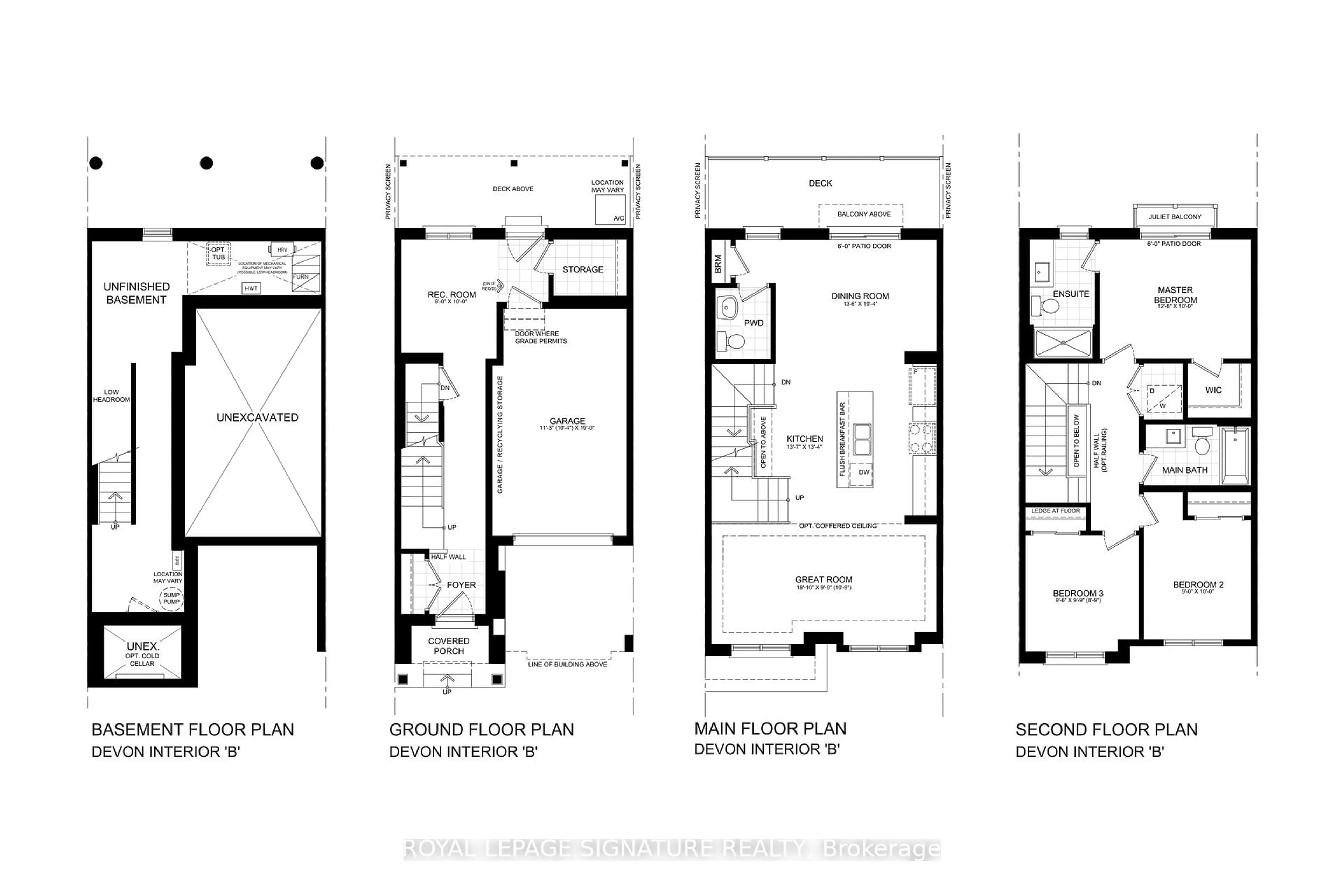 Floor plan for 63 Folcroft St, Brampton Ontario L6Y 0B6