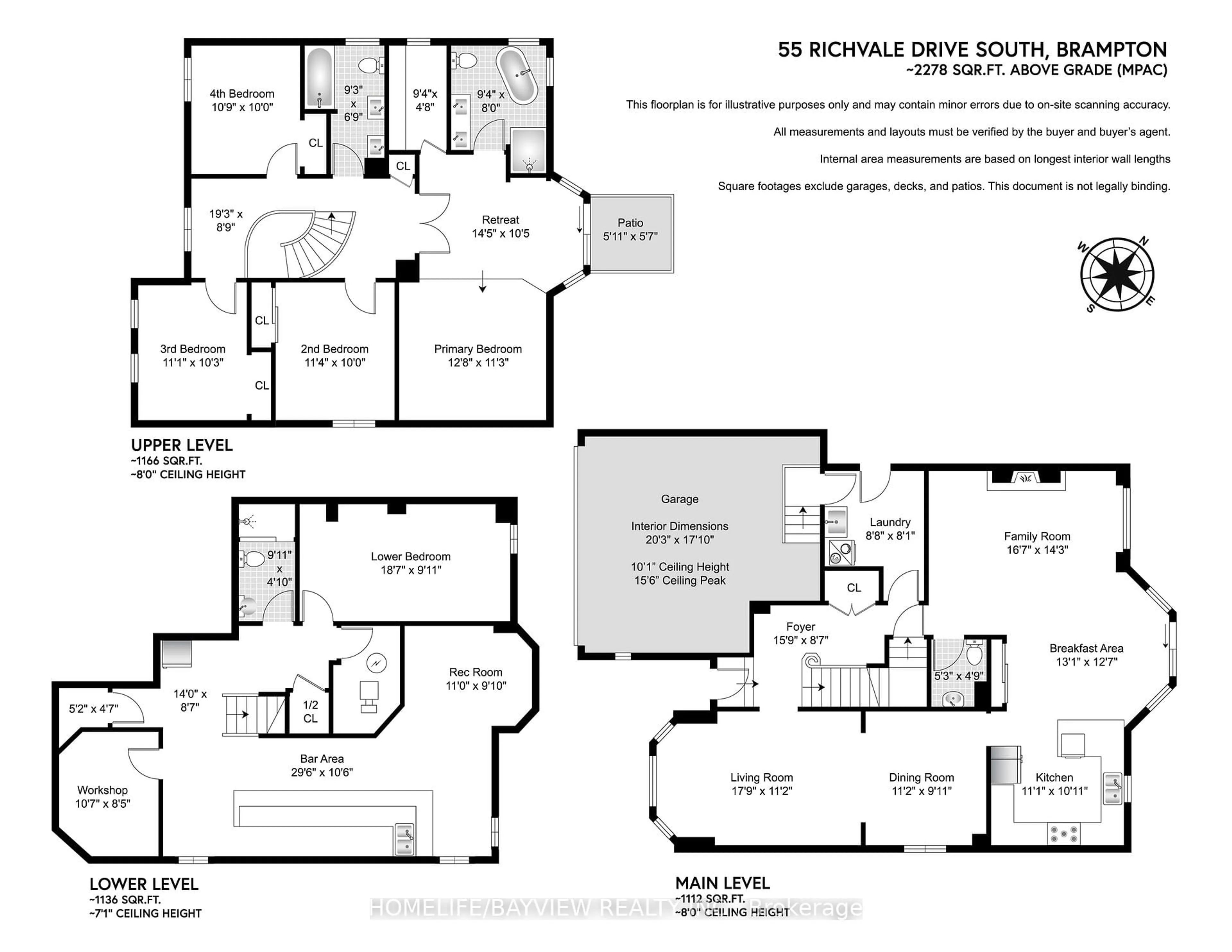 Floor plan for 55 Richvale Dr, Brampton Ontario L6Z 1M3