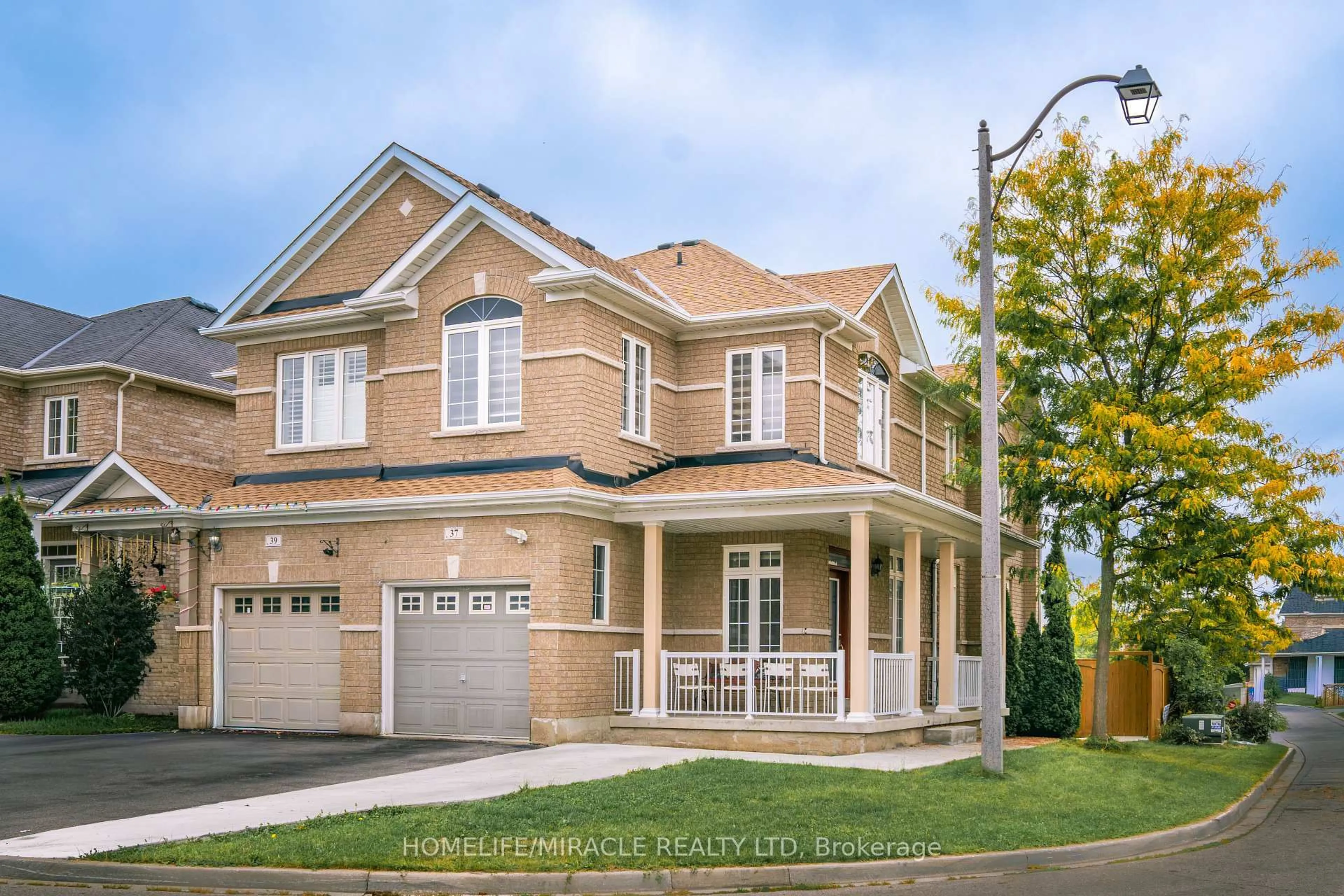 Home with brick exterior material, street for 37 Calm Waters Cres, Brampton Ontario L6V 4R9