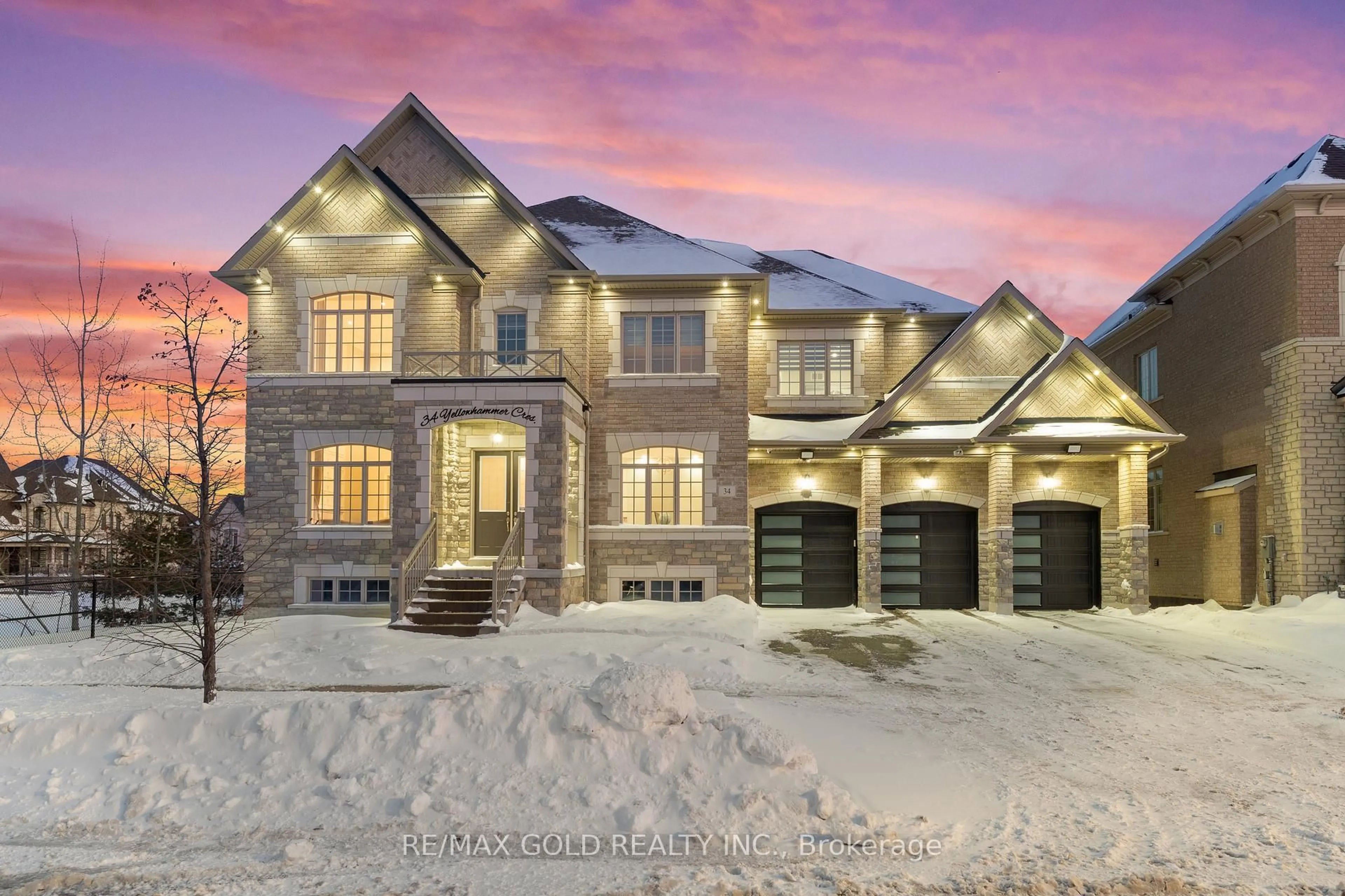 Home with brick exterior material, street for 34 Yellowhammer Cres, Brampton Ontario L6P 4J6