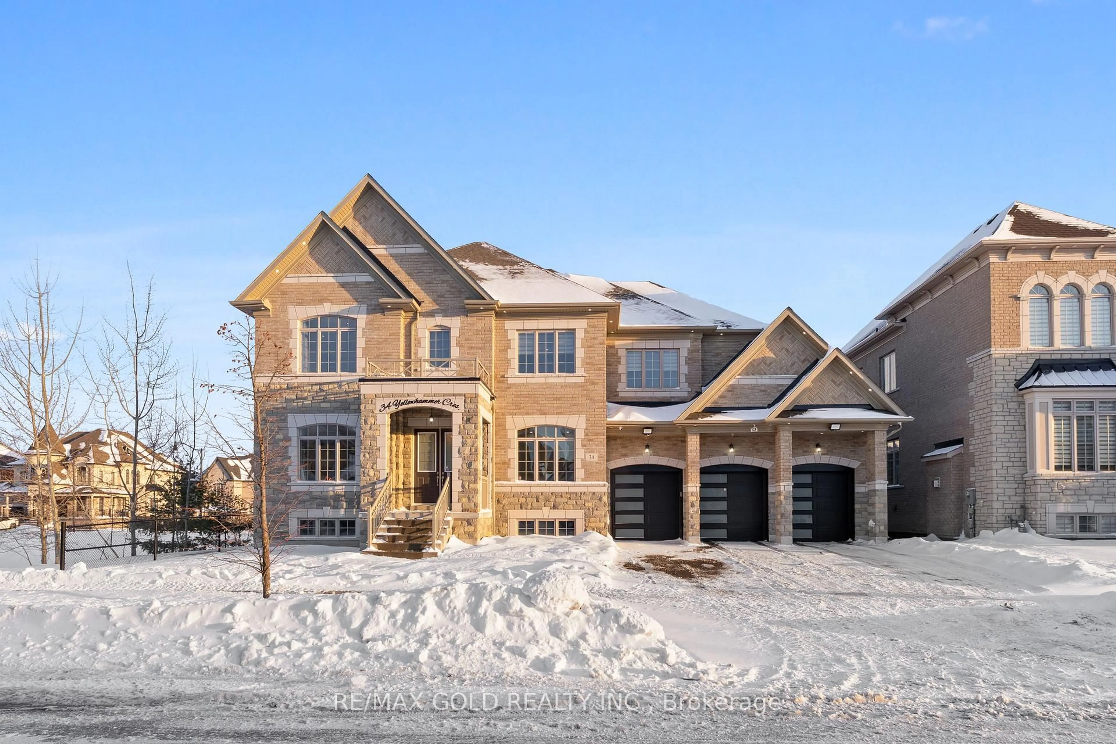 Home with brick exterior material, street for 34 Yellowhammer Cres, Brampton Ontario L6P 4J6