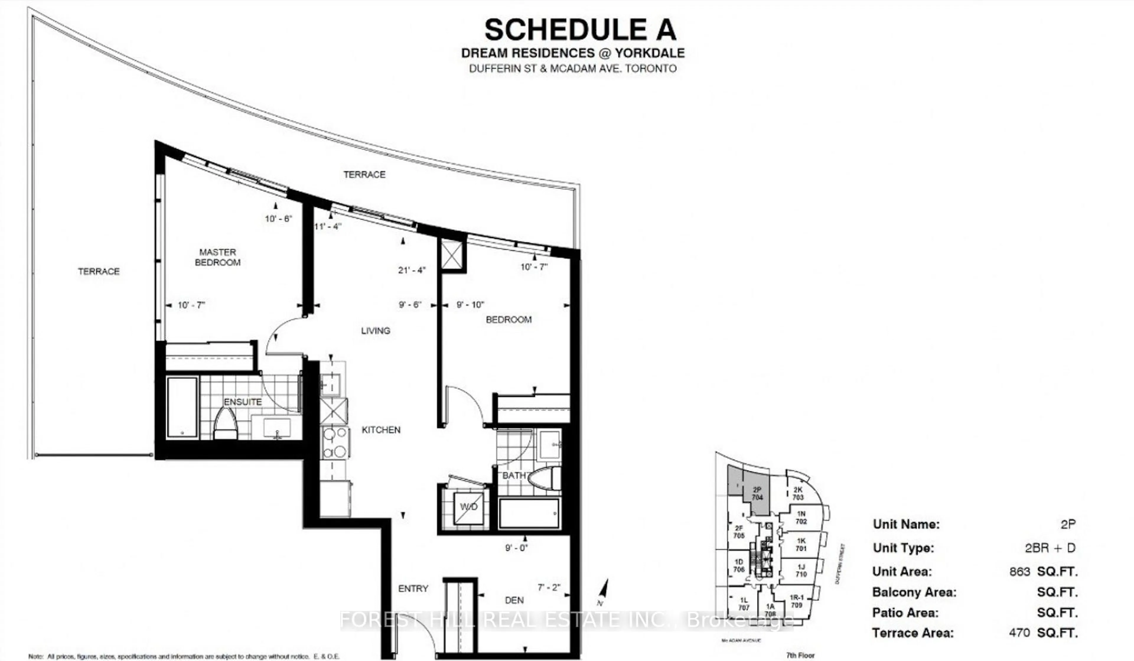 Floor plan for 16 McAdam Ave #704, Toronto Ontario M6A 0B9