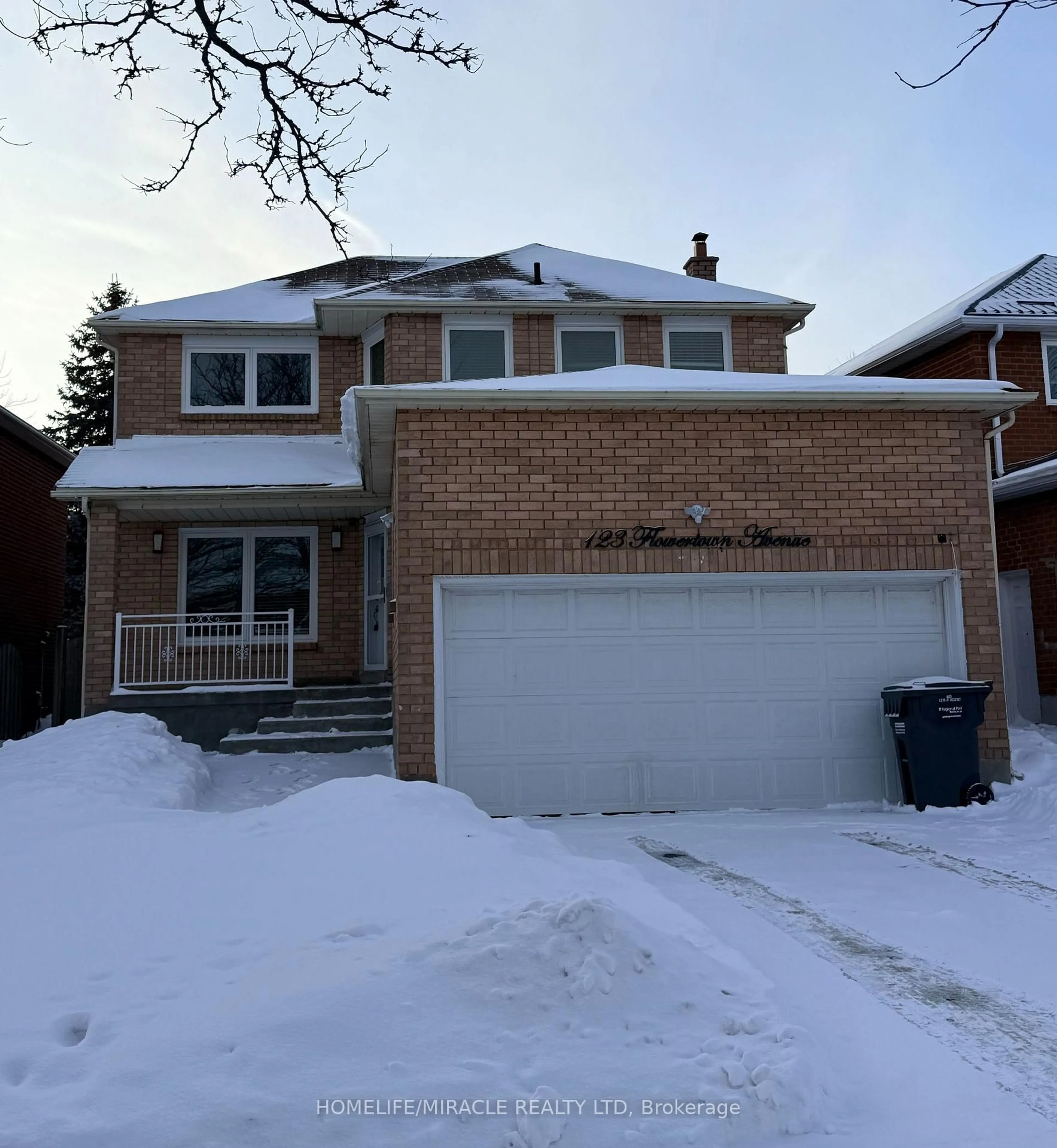 Home with brick exterior material, street for 123 Flowertown Ave, Brampton Ontario L6X 3Y7