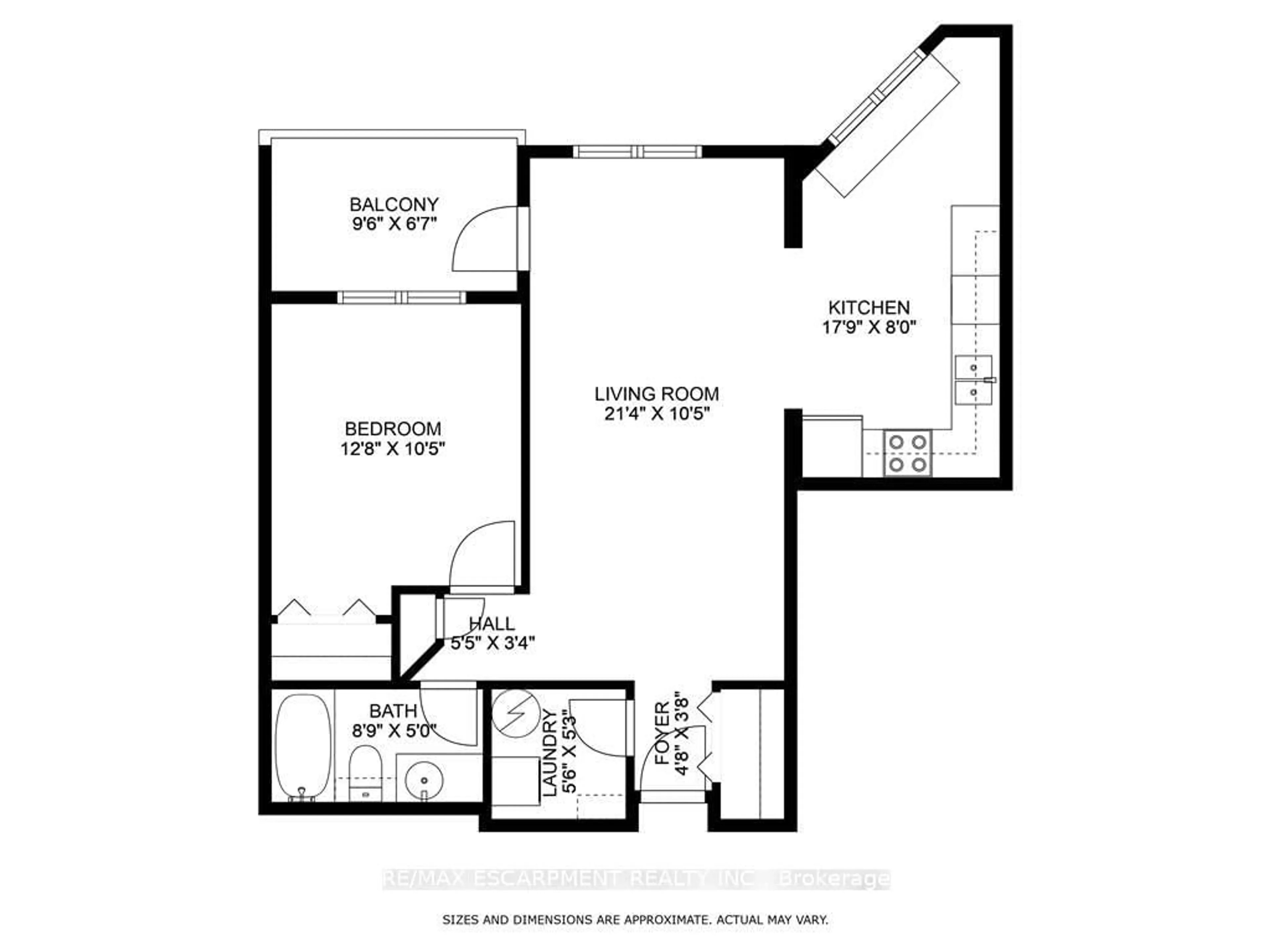Floor plan for 3499 UPPER MIDDLE Rd #211, Burlington Ontario L7R 3X5