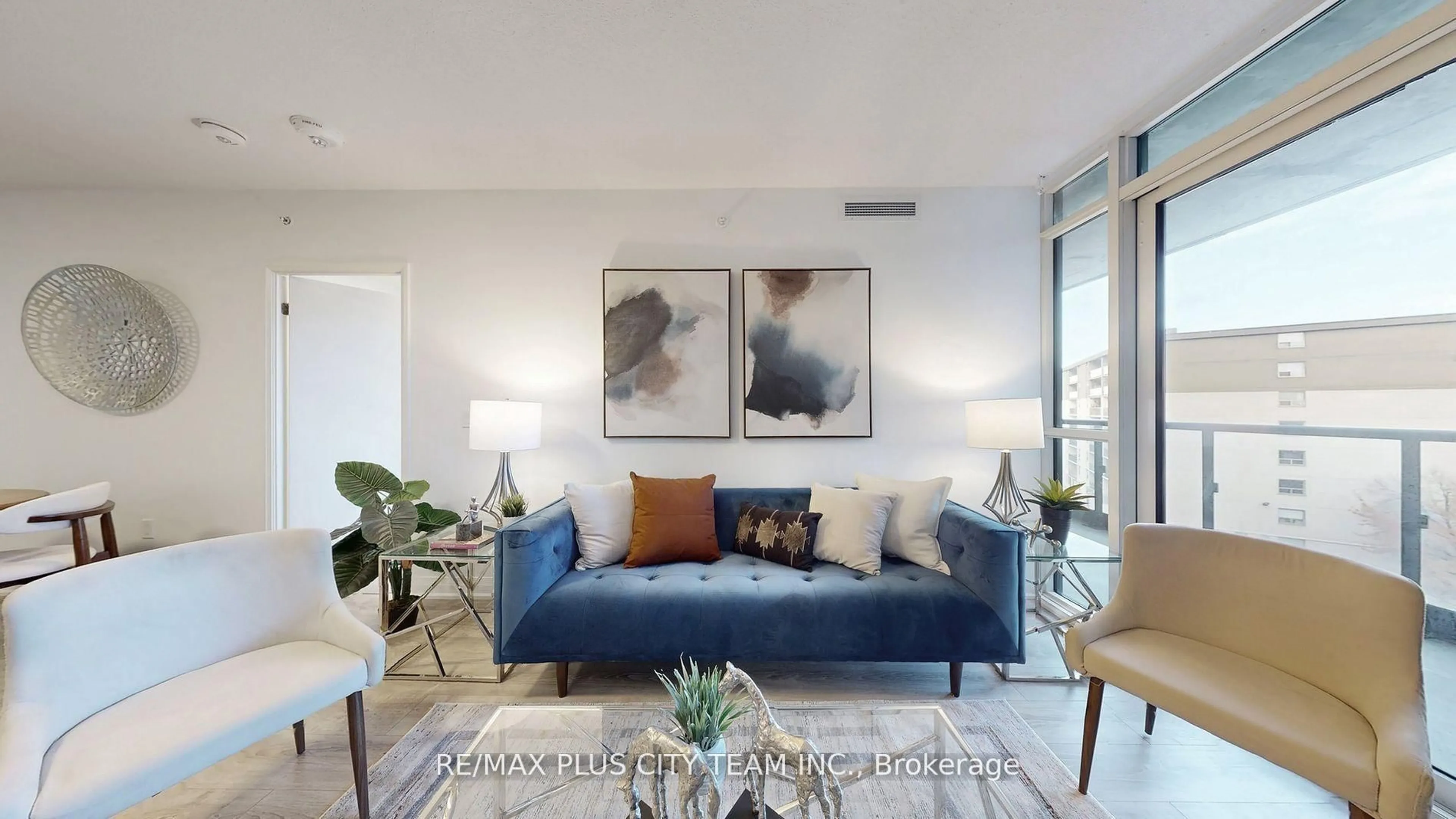 Living room with furniture, unknown for 10 Gibbs Rd #517, Toronto Ontario M9B 0E2