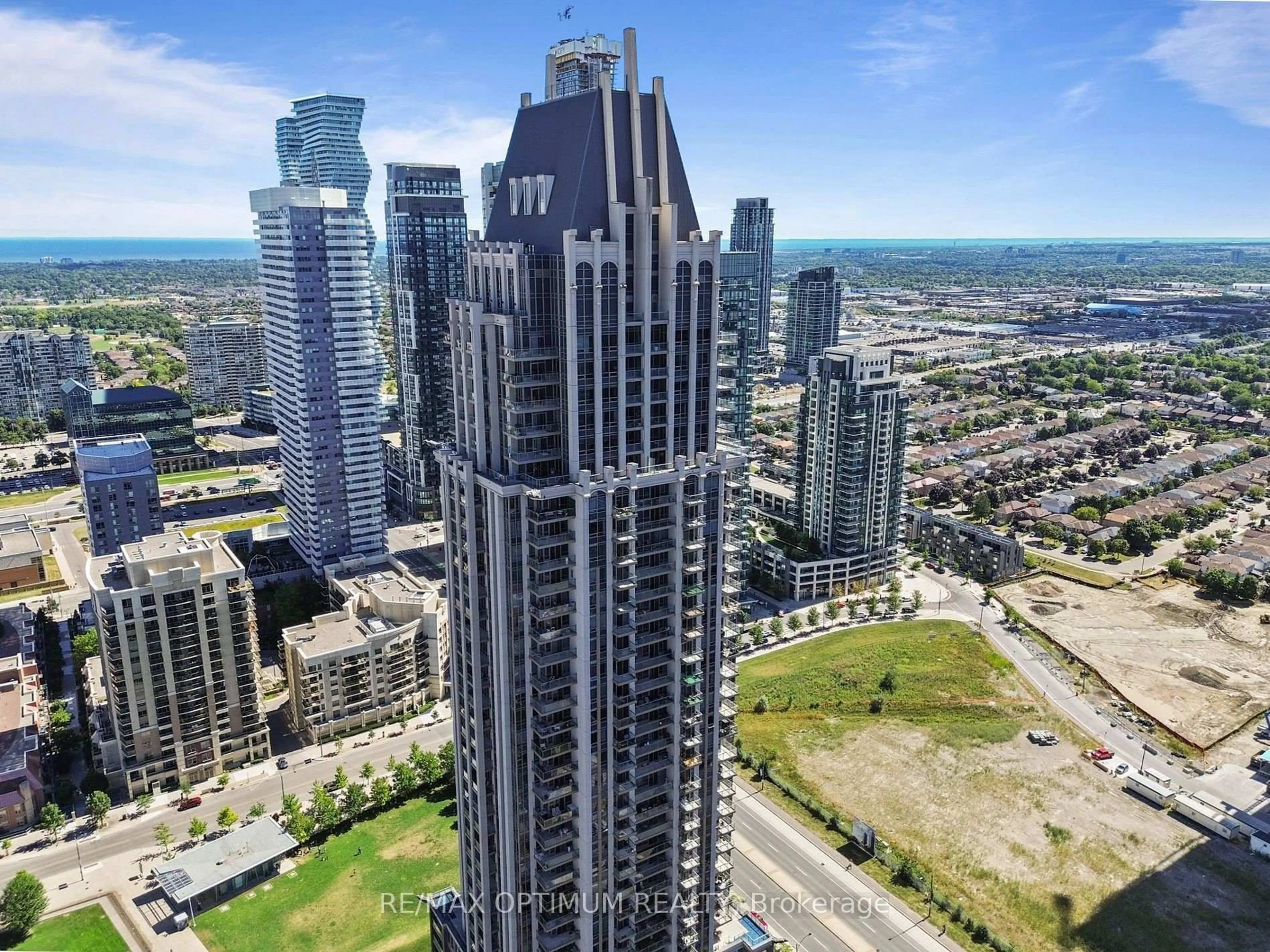 A pic from outside/outdoor area/front of a property/back of a property/a pic from drone, city buildings view from balcony for 388 Prince Of Wales Dr #1104, Mississauga Ontario L5B 0A1