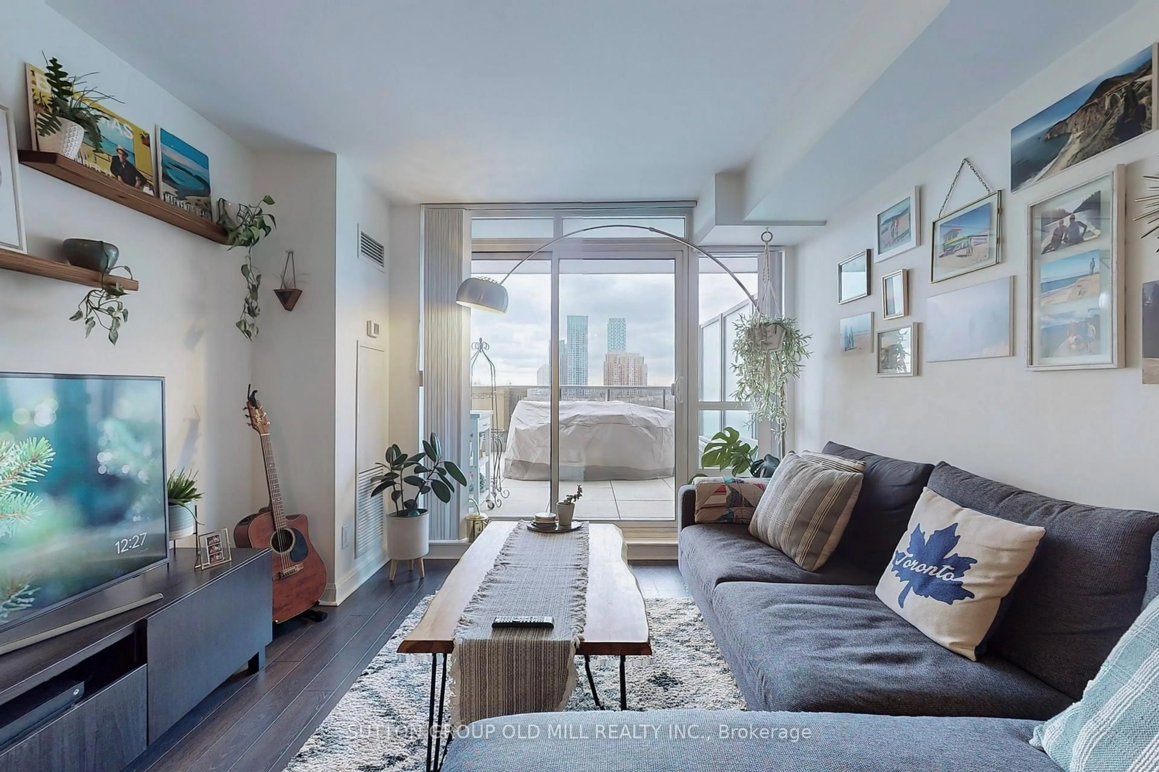 Living room with furniture, unknown for 1 Michael Power Pl #508, Toronto Ontario M9A 0A1