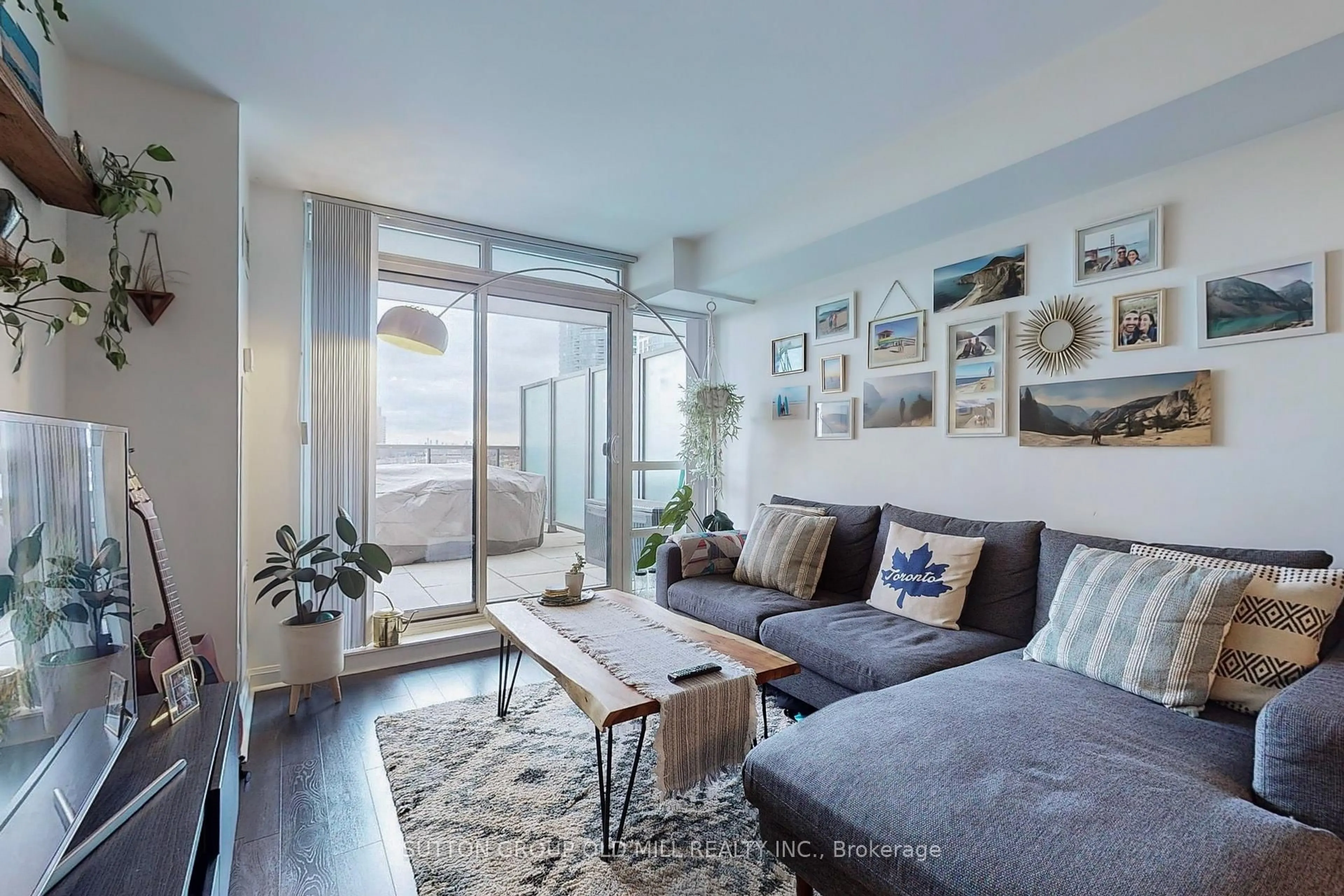 Living room with furniture, unknown for 1 Michael Power Pl #508, Toronto Ontario M9A 0A1