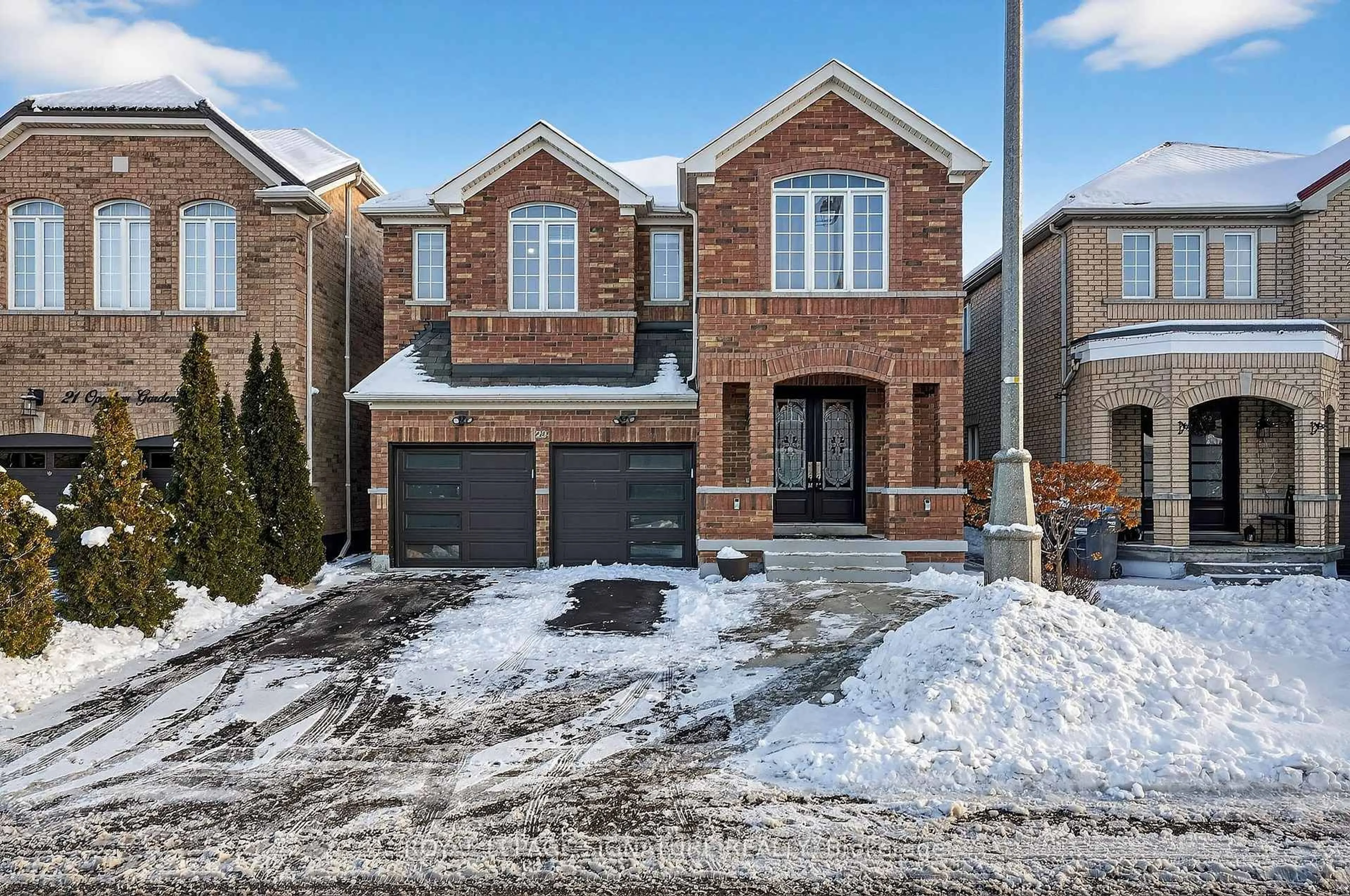 Home with brick exterior material, street for 23 Openbay Gdns, Brampton Ontario L6R 0V2