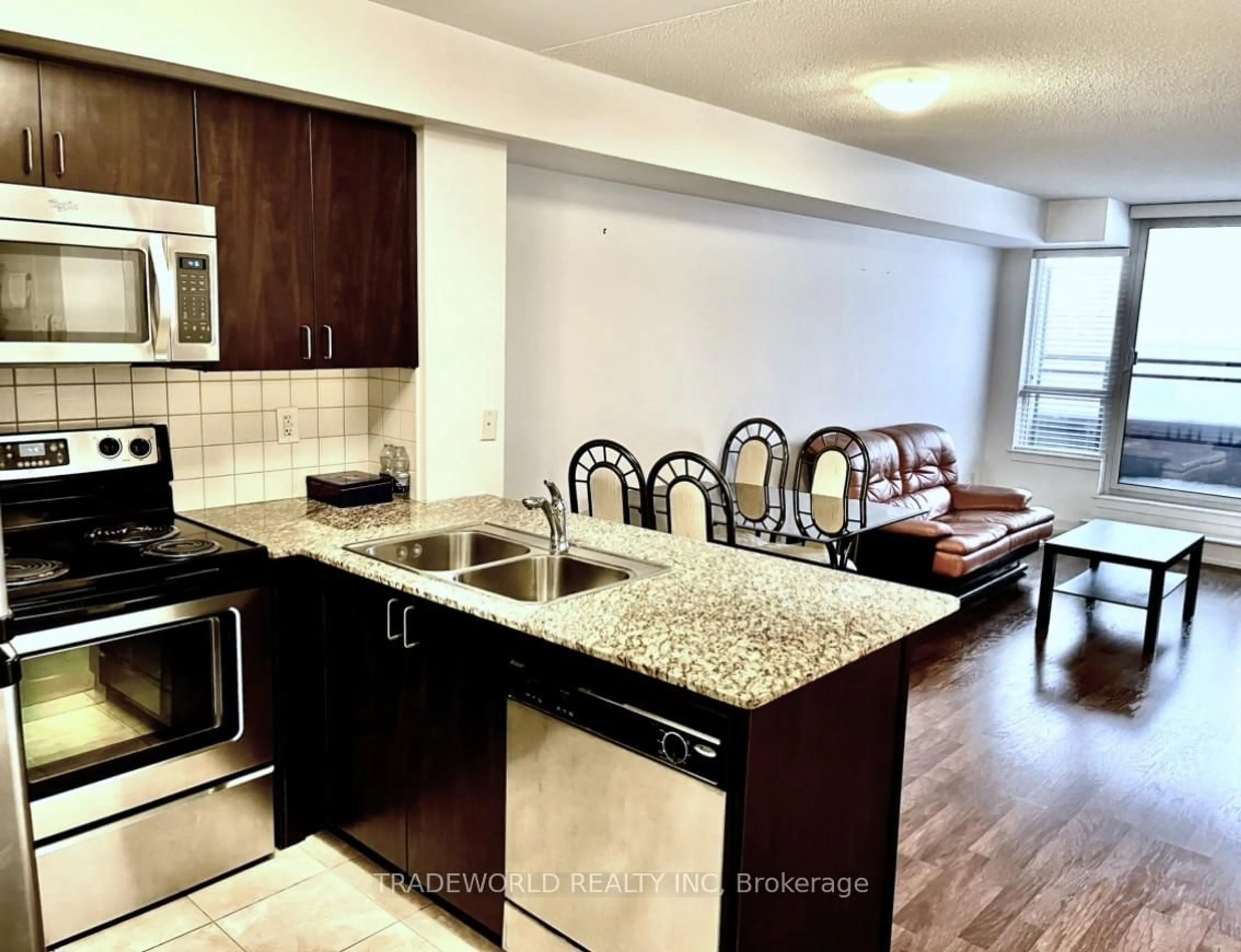 Open concept kitchen, unknown for 55 De Boers Dr #408, Toronto Ontario M3J 0G5
