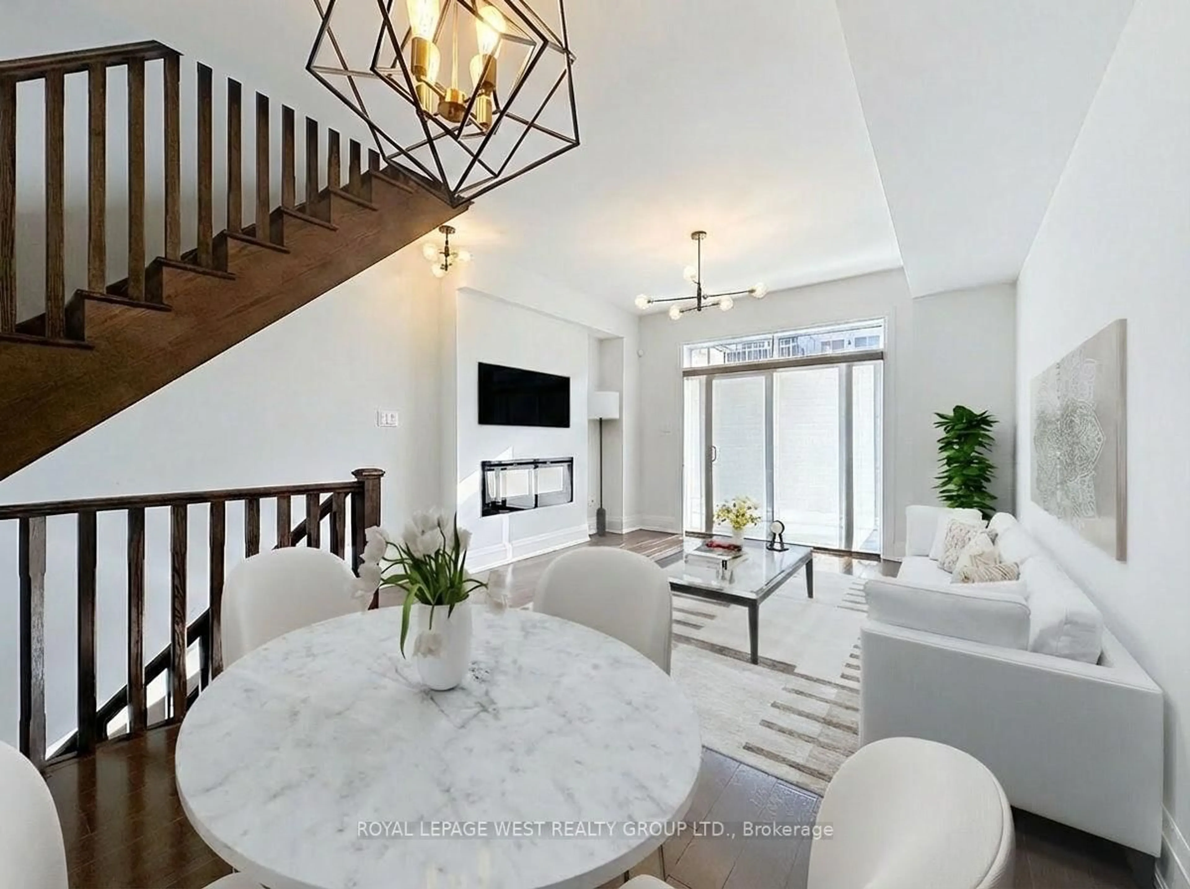 Living room with furniture, ceramic/tile floor for 159 Norseman St, Toronto Ontario M8Z 0E6