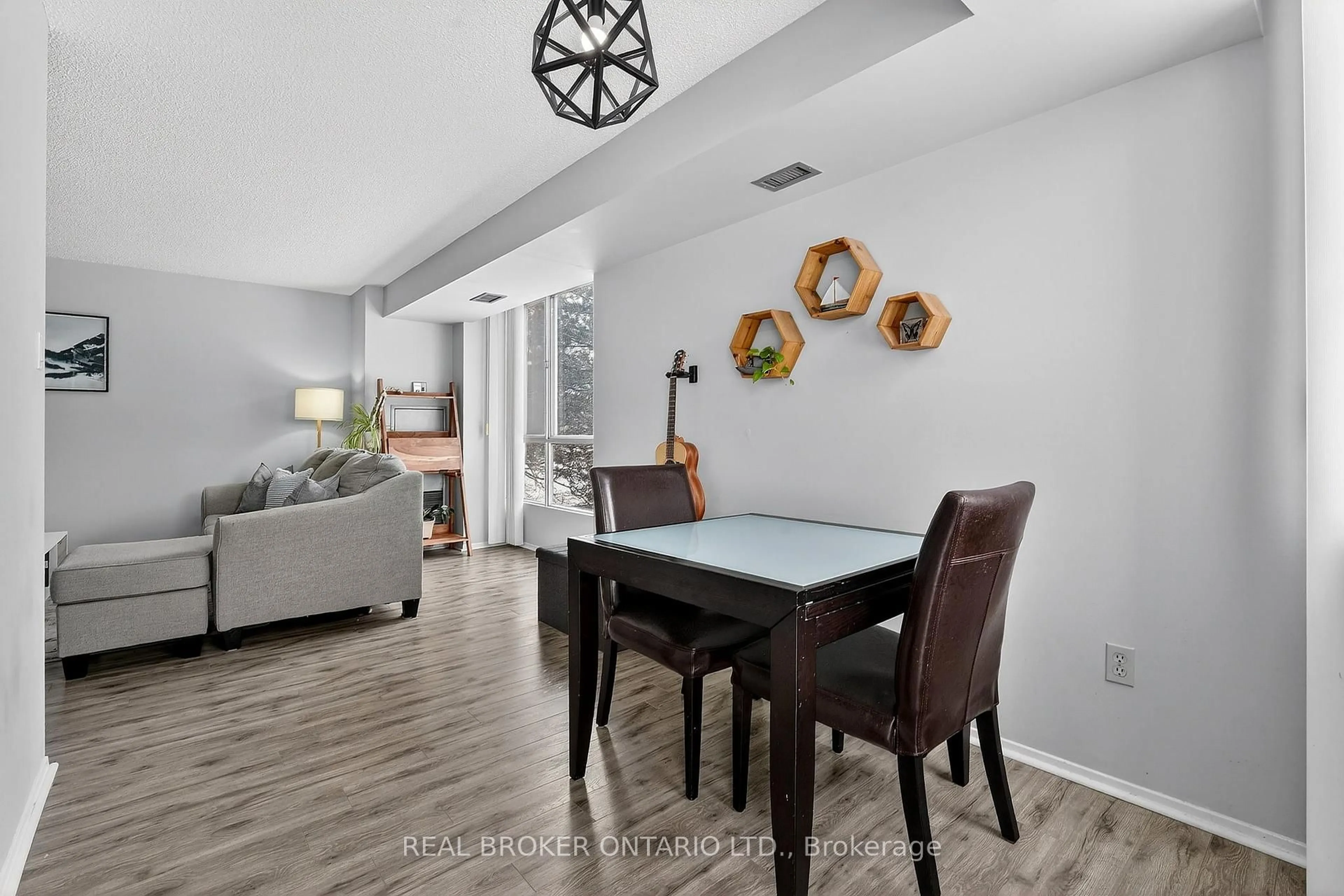 Dining room, wood/laminate floor for 3077 Weston Rd #208, Toronto Ontario M9M 3A1