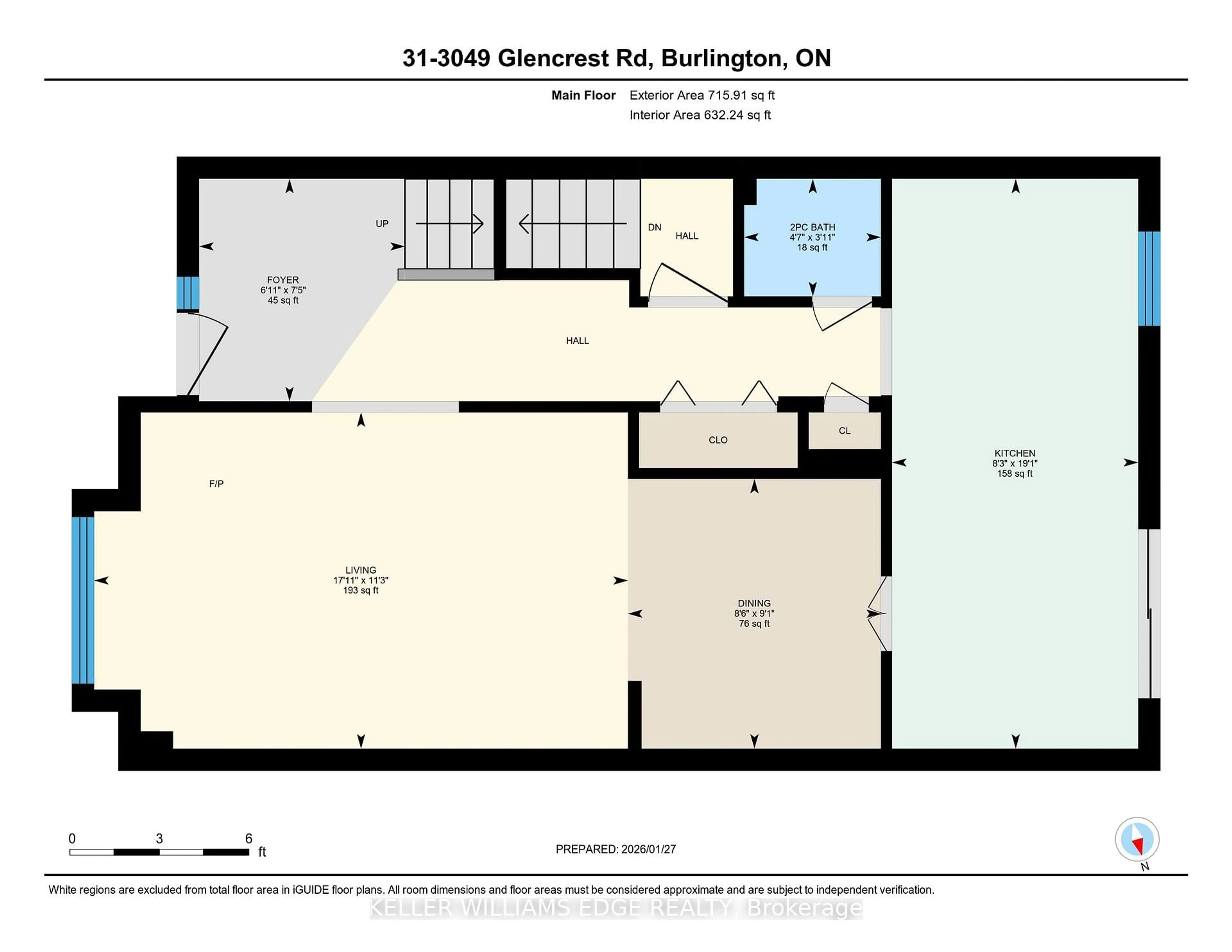 Floor plan for 3049 Glencrest Rd #31, Burlington Ontario L7N 3K1