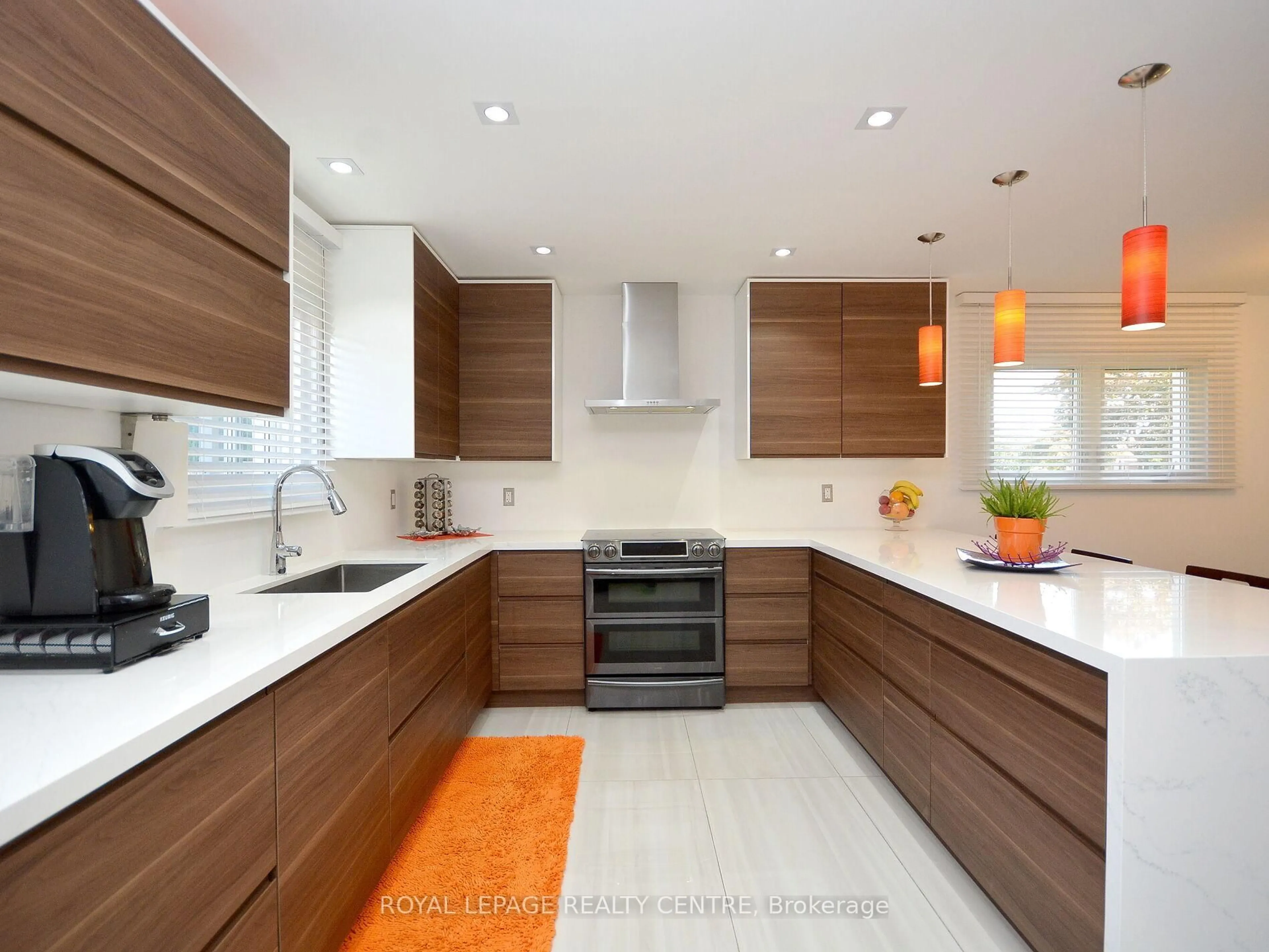 Contemporary kitchen, ceramic/tile floor for 2503 Palisander Ave, Mississauga Ontario L5B 2N4