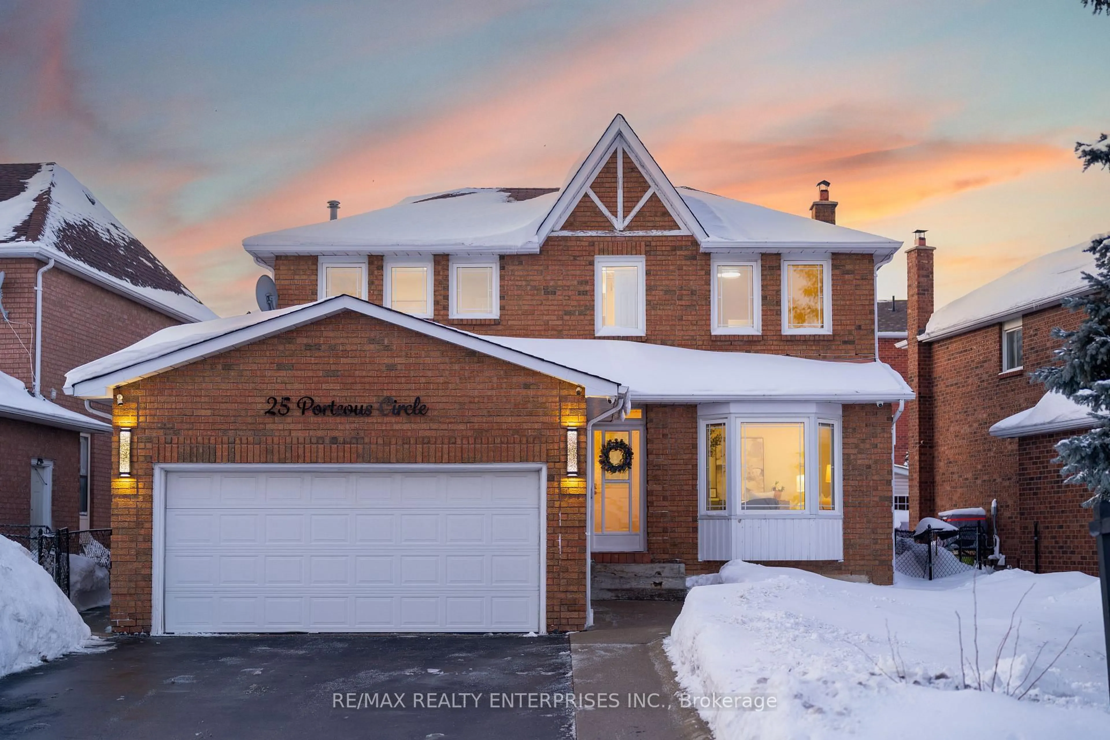Home with brick exterior material, street for 25 Porteous Circ, Brampton Ontario L6S 5C1