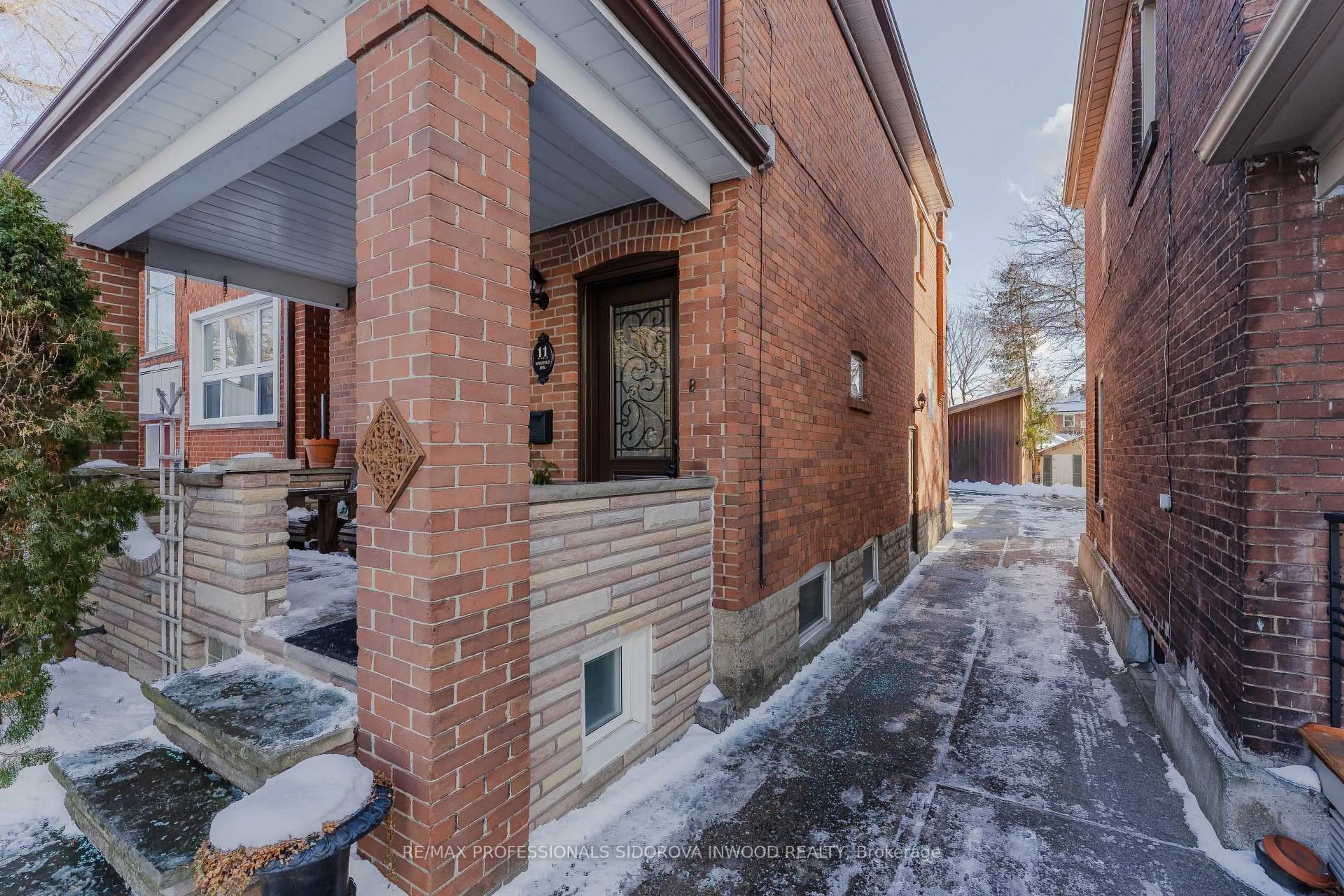 Home with brick exterior material, street for 11 Winfield Ave, Toronto Ontario M6S 2J7