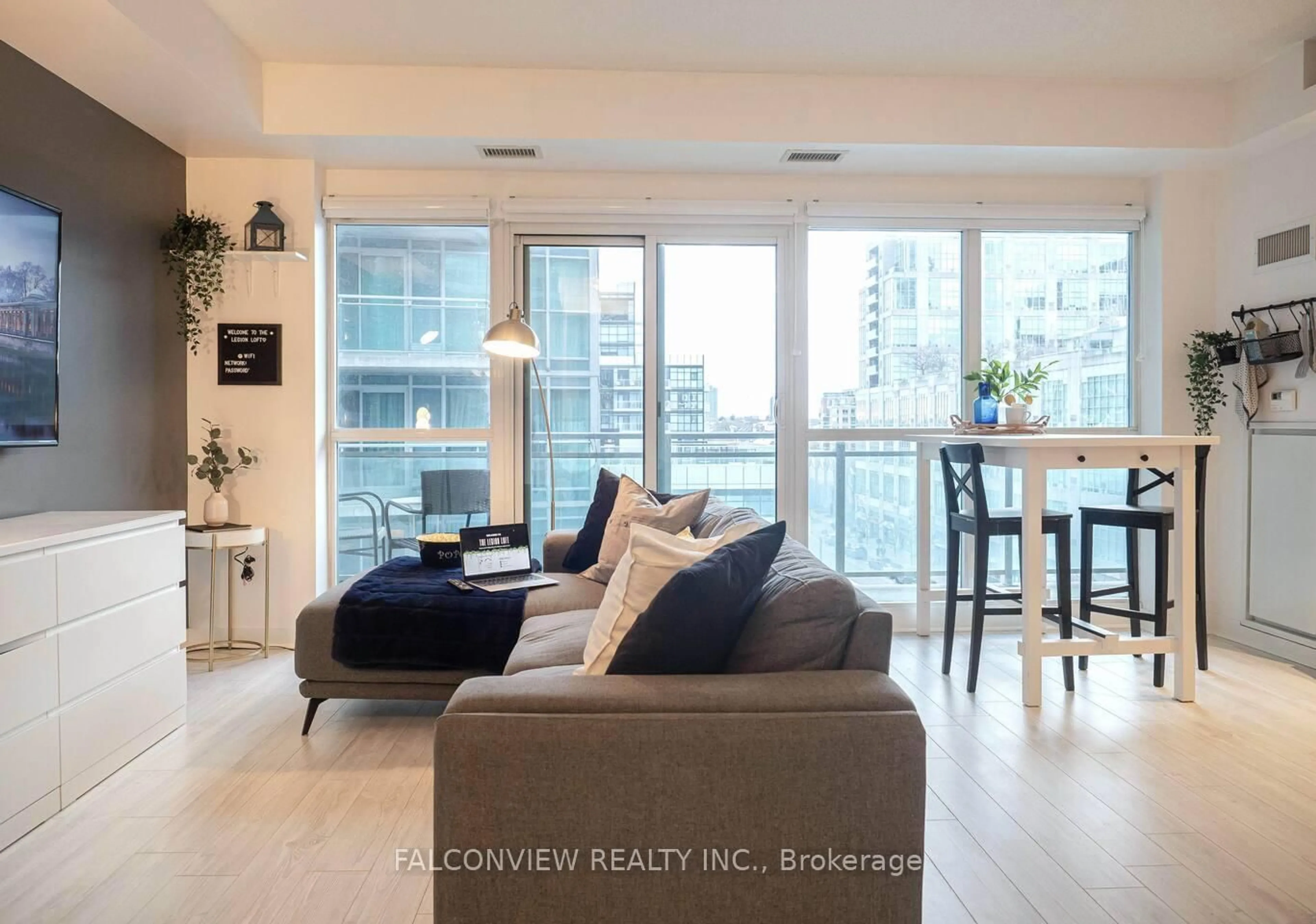 Living room with furniture, unknown for 165 Legion Rd #631, Toronto Ontario M8Y 0B3