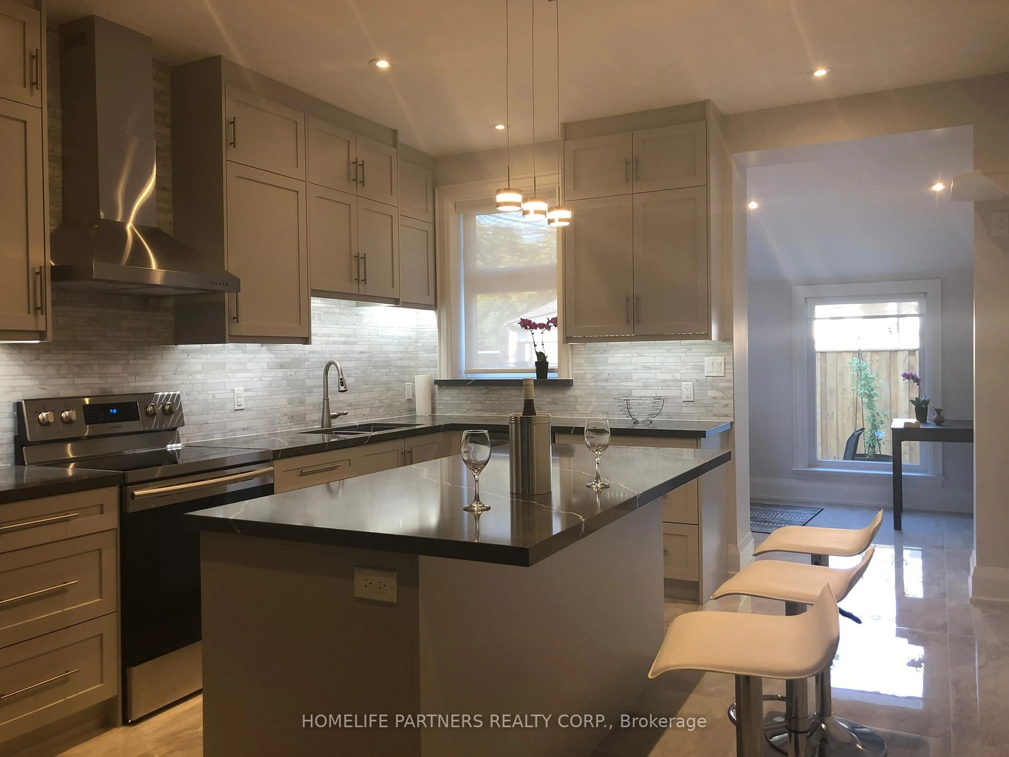 Contemporary kitchen, ceramic/tile floor for 511 Indian Grve, Toronto Ontario M6P 2J1