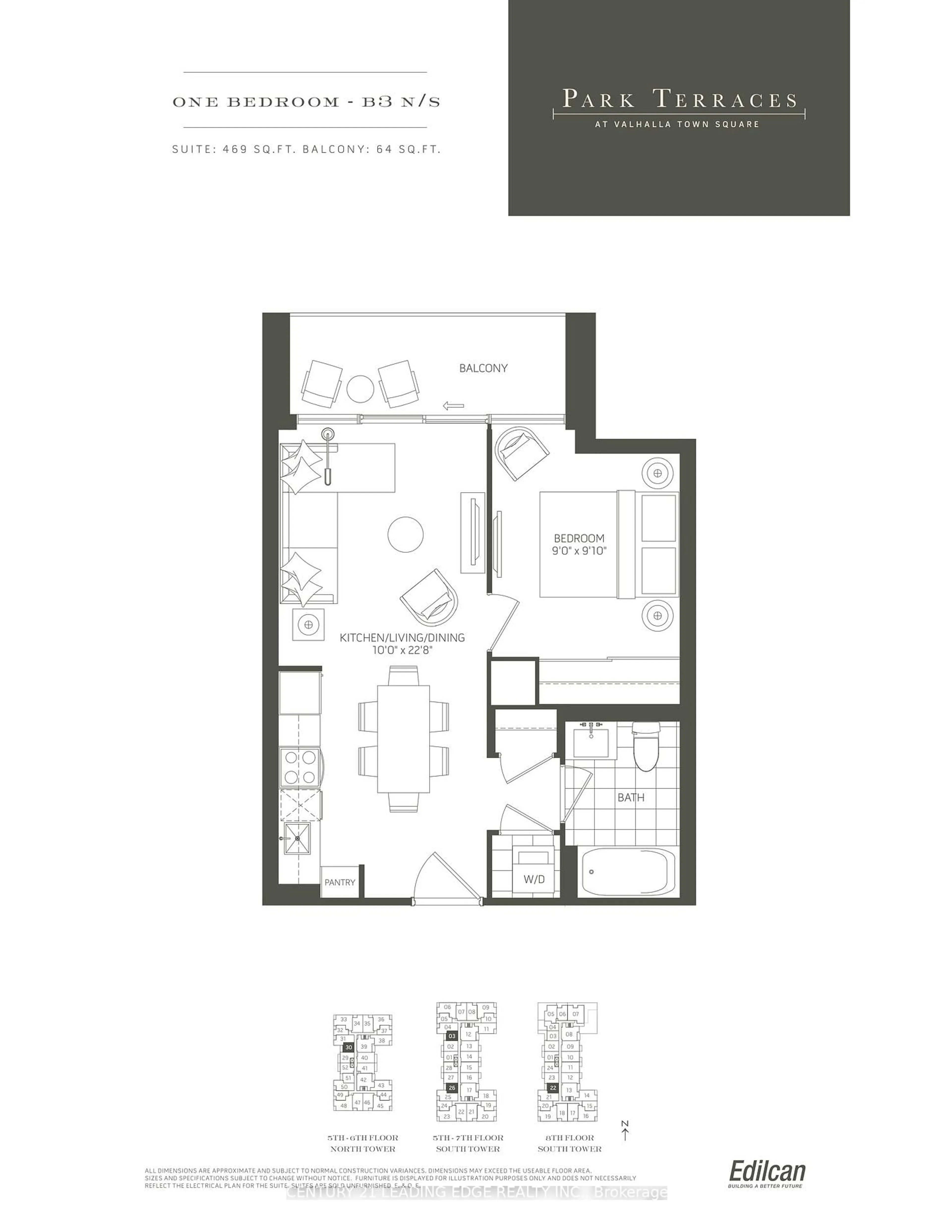 Floor plan for 26 Gibbs Rd #630, Toronto Ontario M9B 0E3