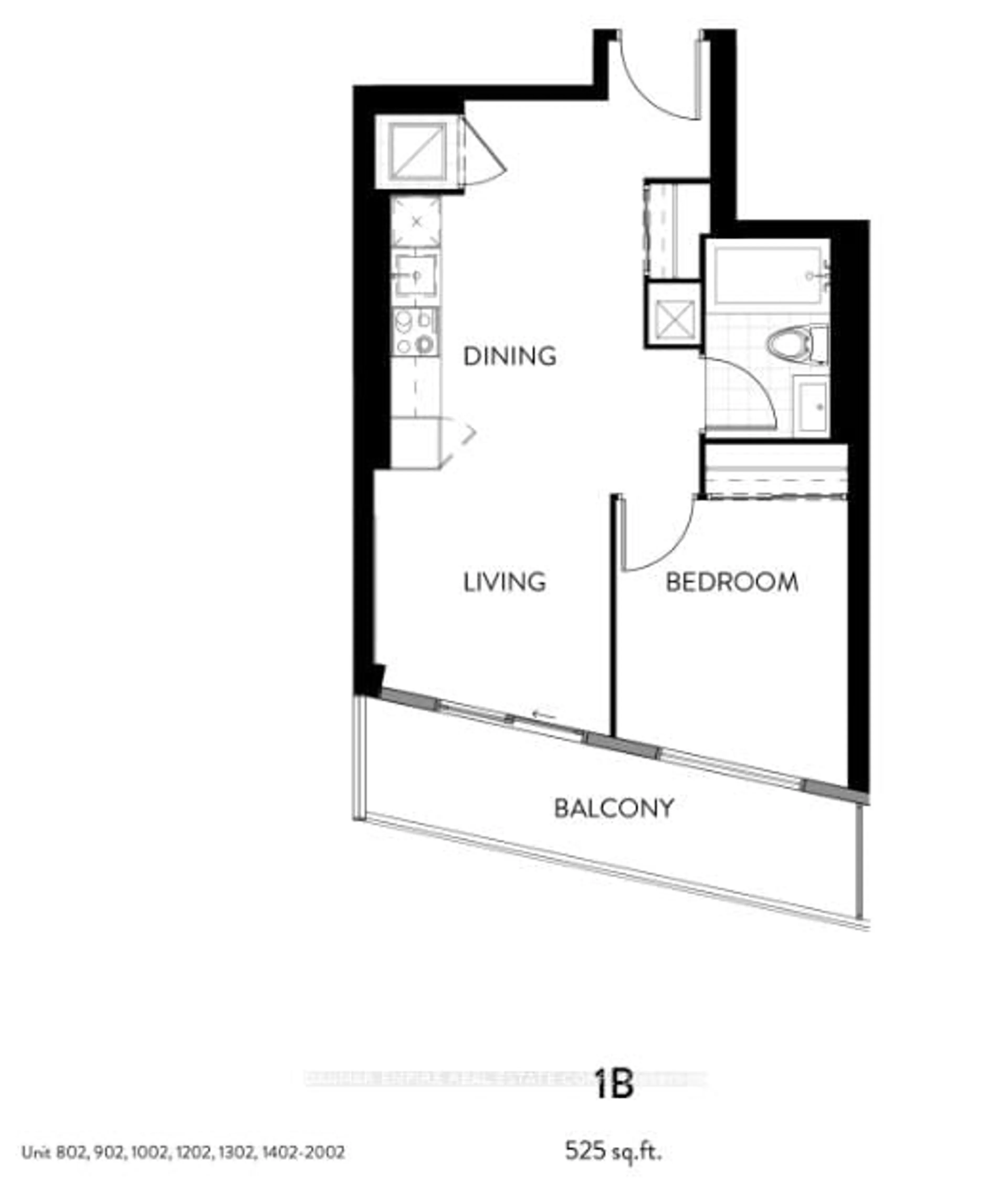 Floor plan for 10 Graphophone Grve #1902, Toronto Ontario M6H 0E5